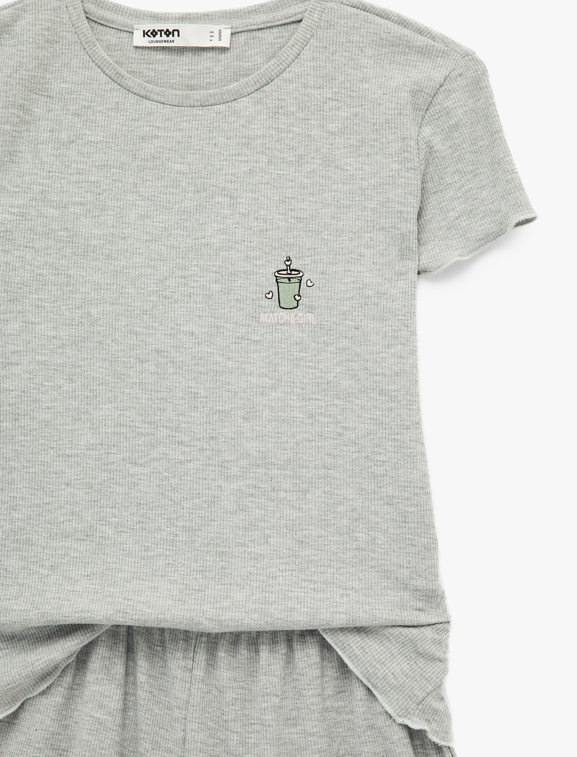   Kısa Kollu Viskon Karışımlı Rahat Kalıp Pijama Takımı - 2'li Set