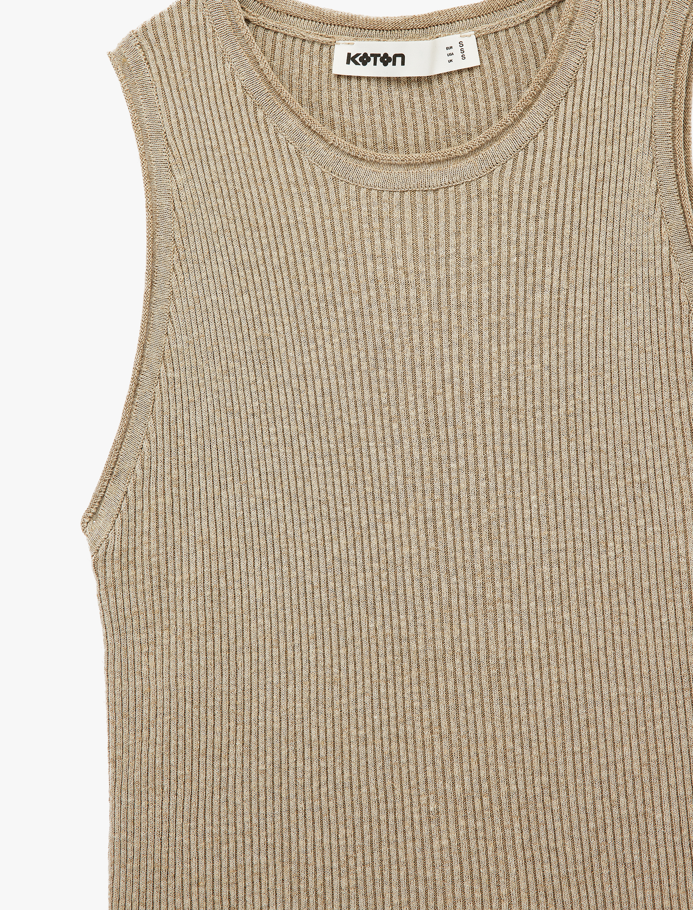   Bisiklet Yaka Kolsuz İnce Triko Bluz