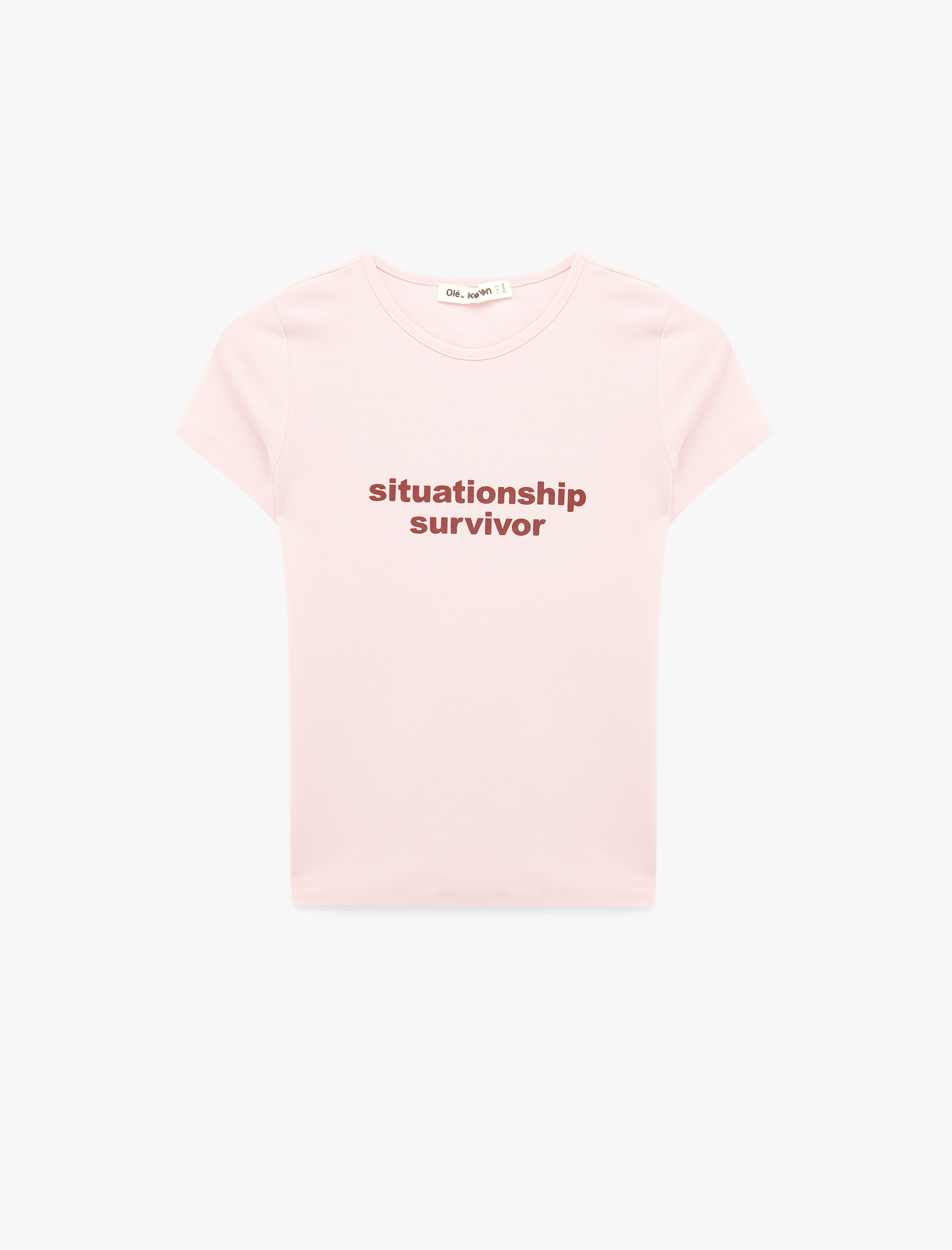   Slim Fit Kısa Kollu Bisiklet Yaka Baskılı Tişört