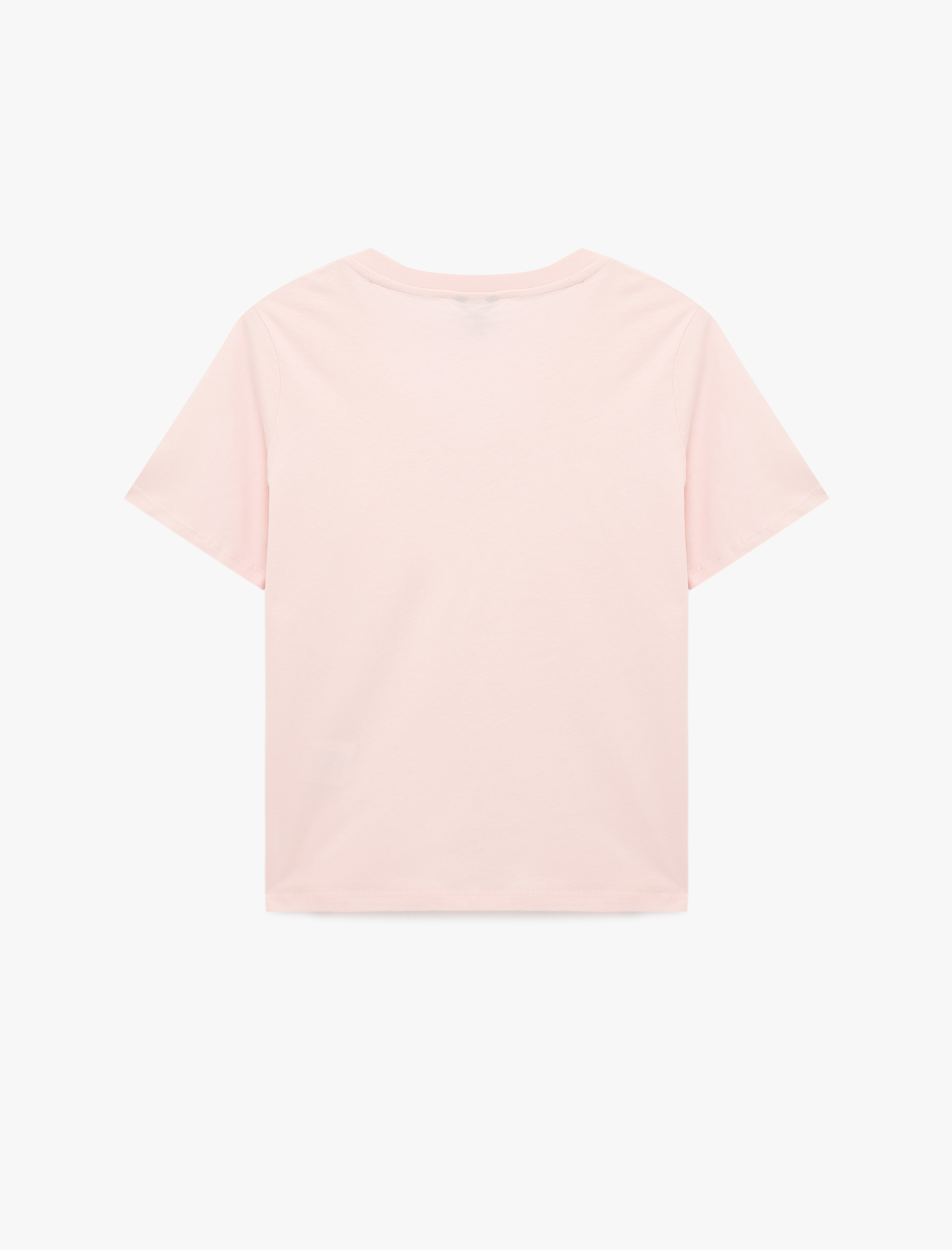   Pamuklu Kısa Kollu V Yaka Spor Tişört