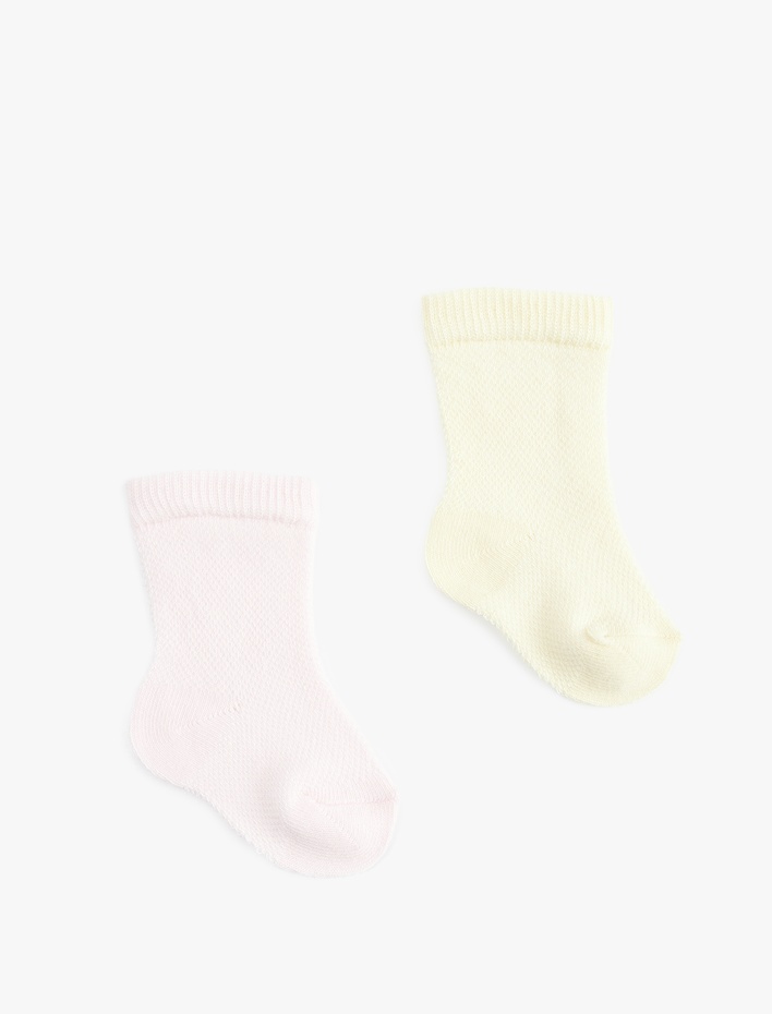 Kız Bebek Pamuklu 2'li Soket Çorap Seti