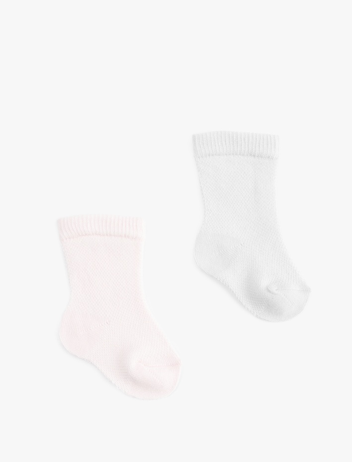 Kız Bebek Pamuklu 2'li Soket Çorap Seti