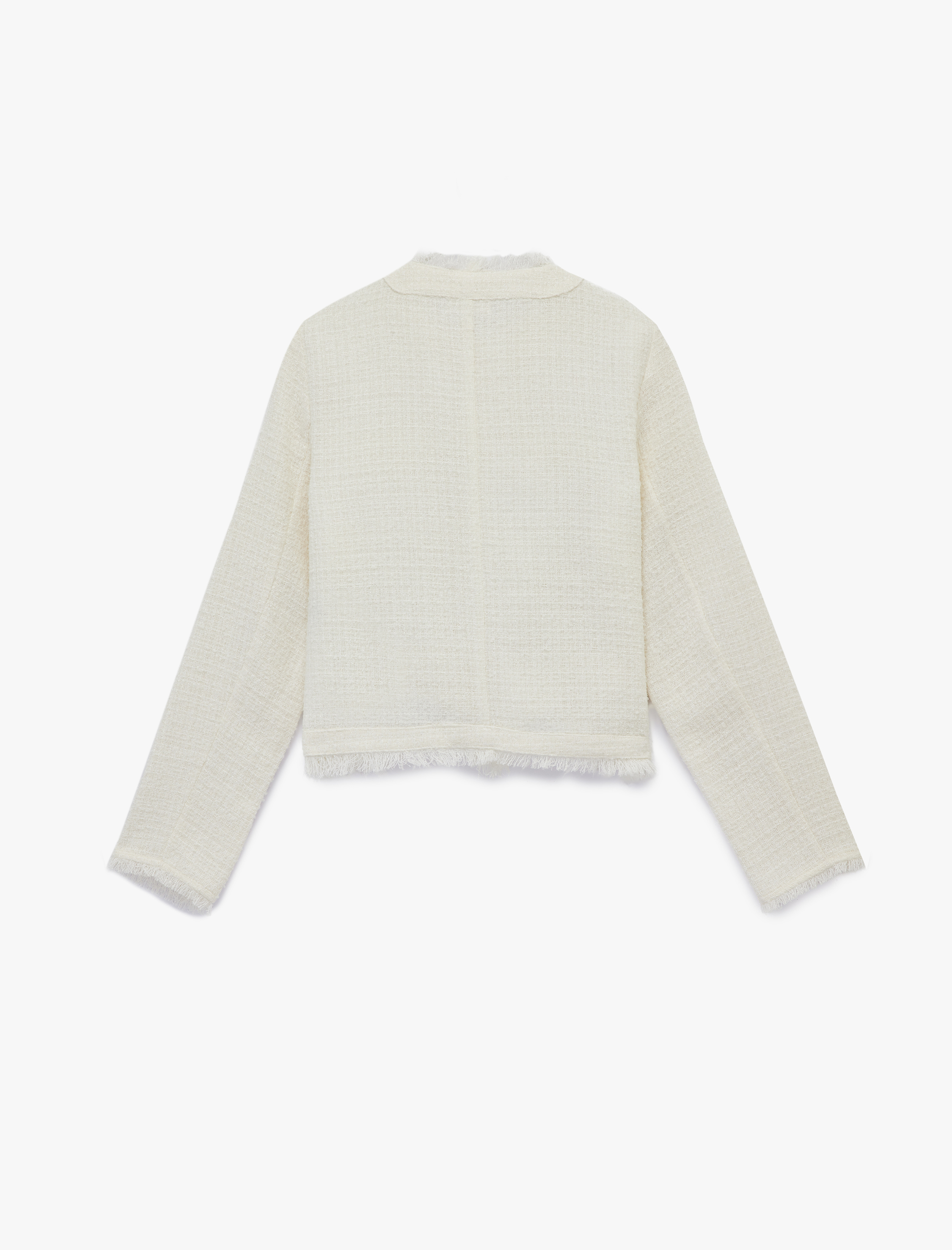   Metal Aksesuarlı Uzun Kollu Bisiklet Yaka Tüvit Ceket