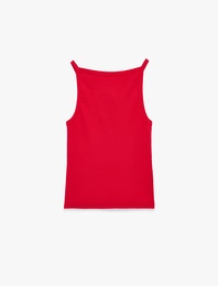 Slim Fit Kolsuz Kayık Yaka Atlet