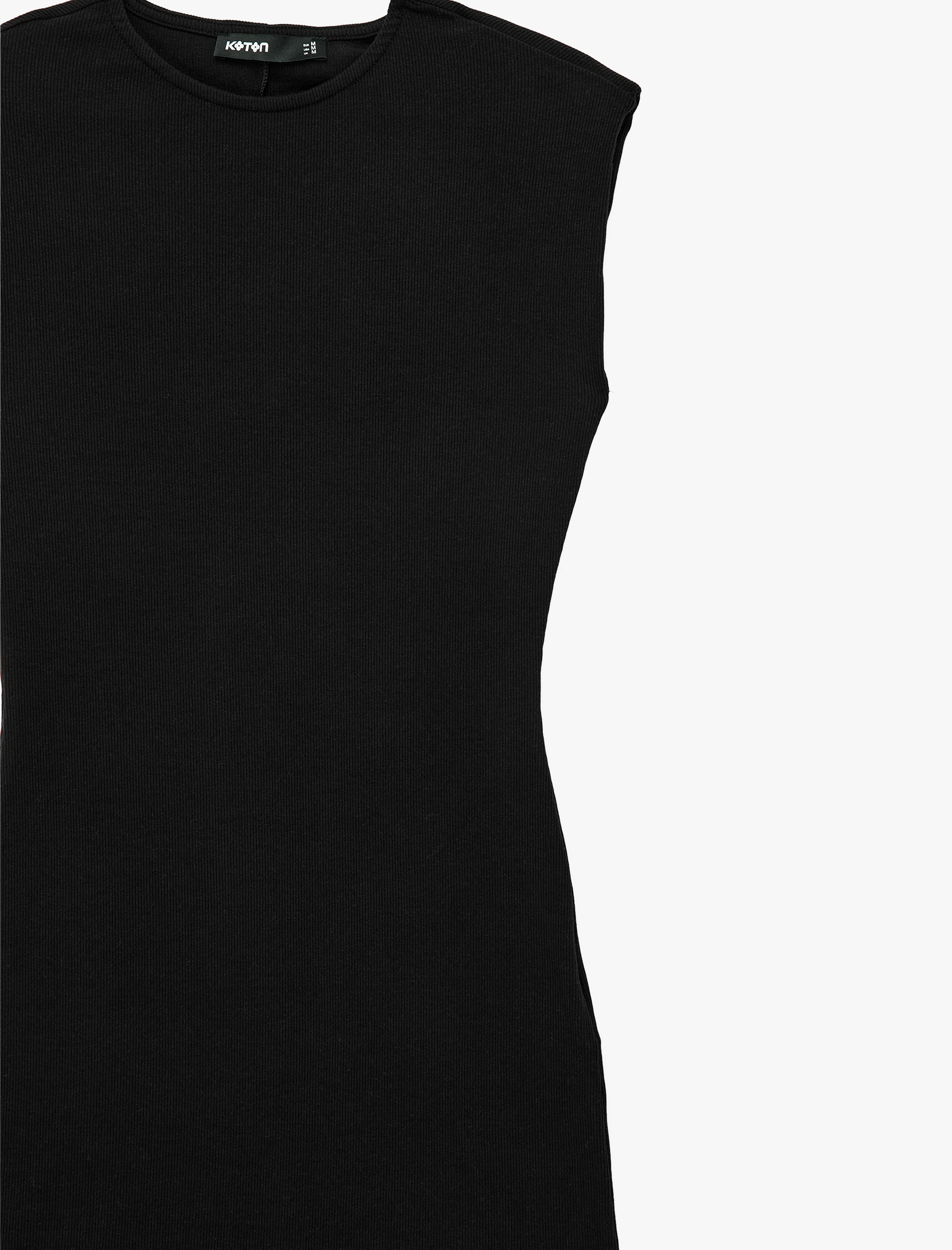   Slim Fit Dantel Detaylı Bisiklet Yaka Kolsuz Mini Elbise