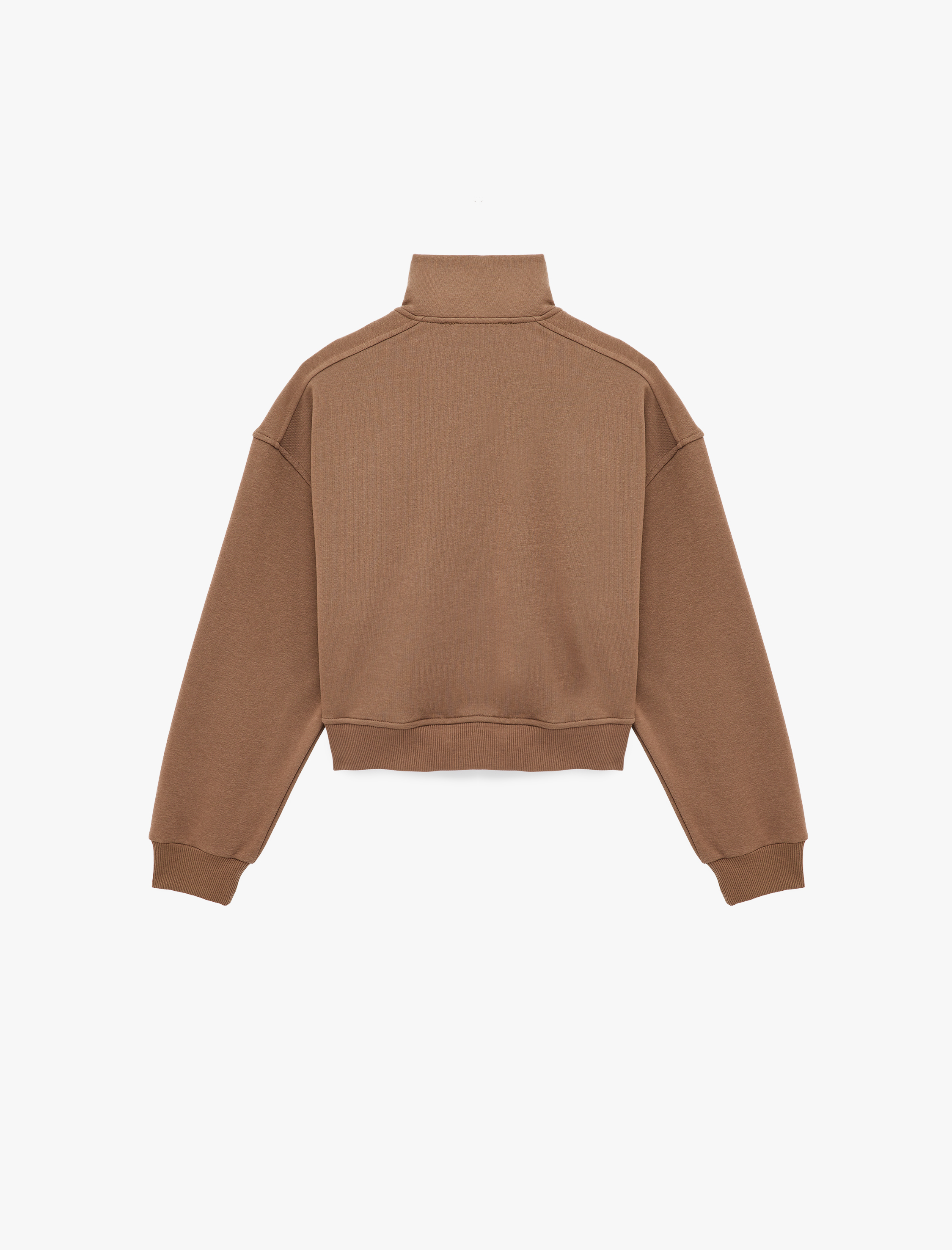   Rahat Kalıp Yarım Fermuarlı Polo Yaka Spor Sweatshirt