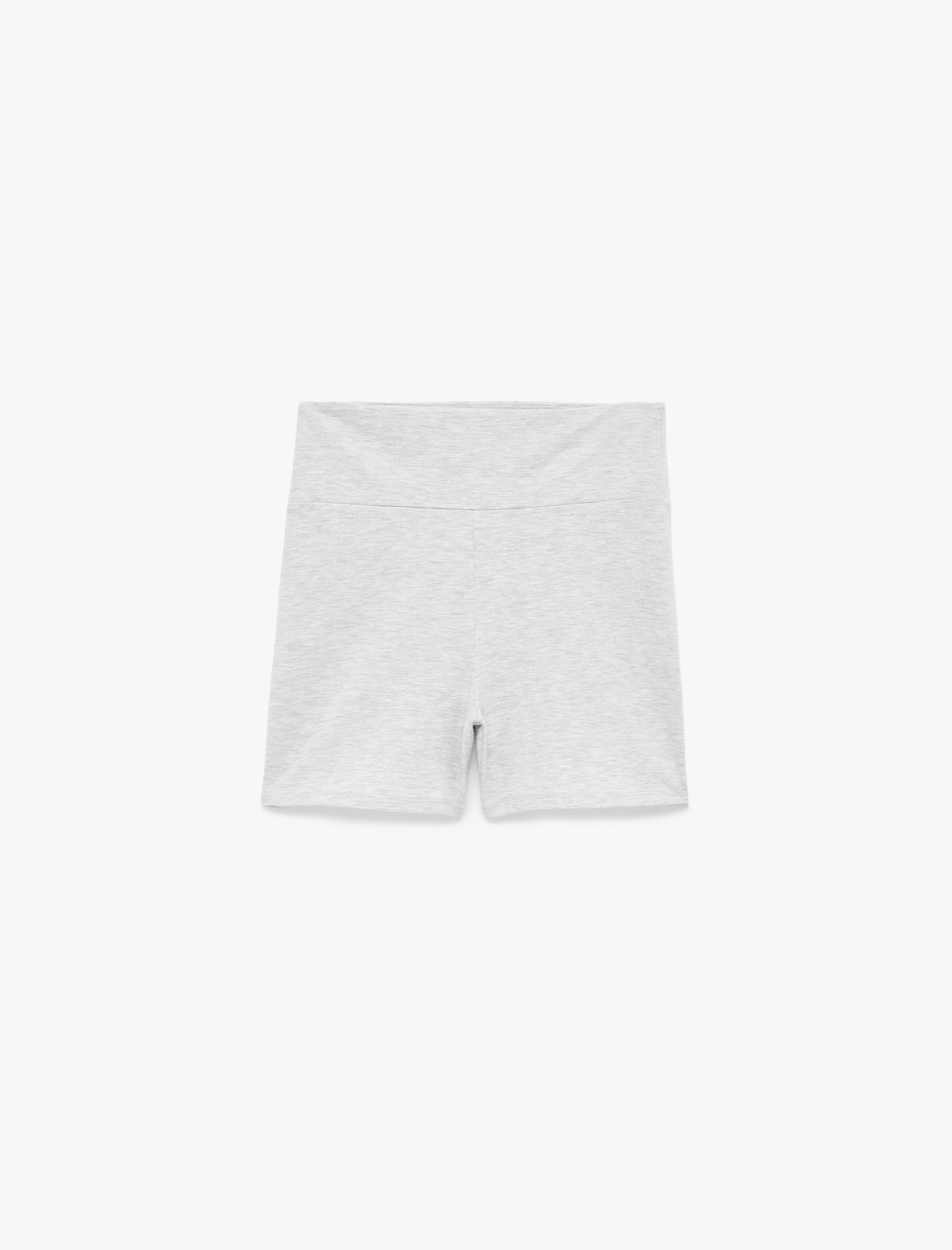   Yüksek Bel Slim Fit Spor Biker Tayt