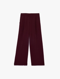 Viskon Karışımlı Yüksek Bel Palazzo Pantolon