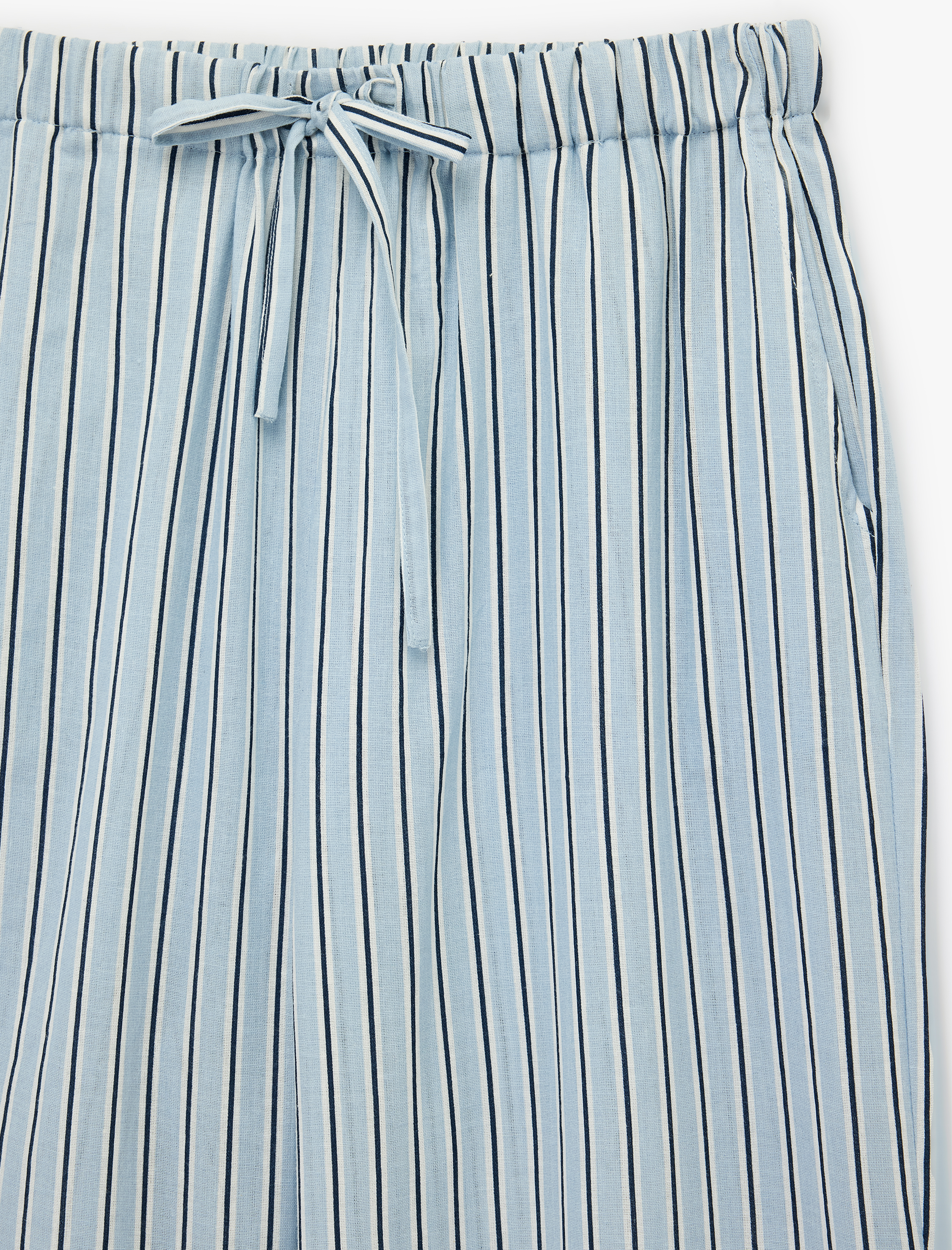   Pamuklu Rahat Kesim Çizgili Pijama Altı