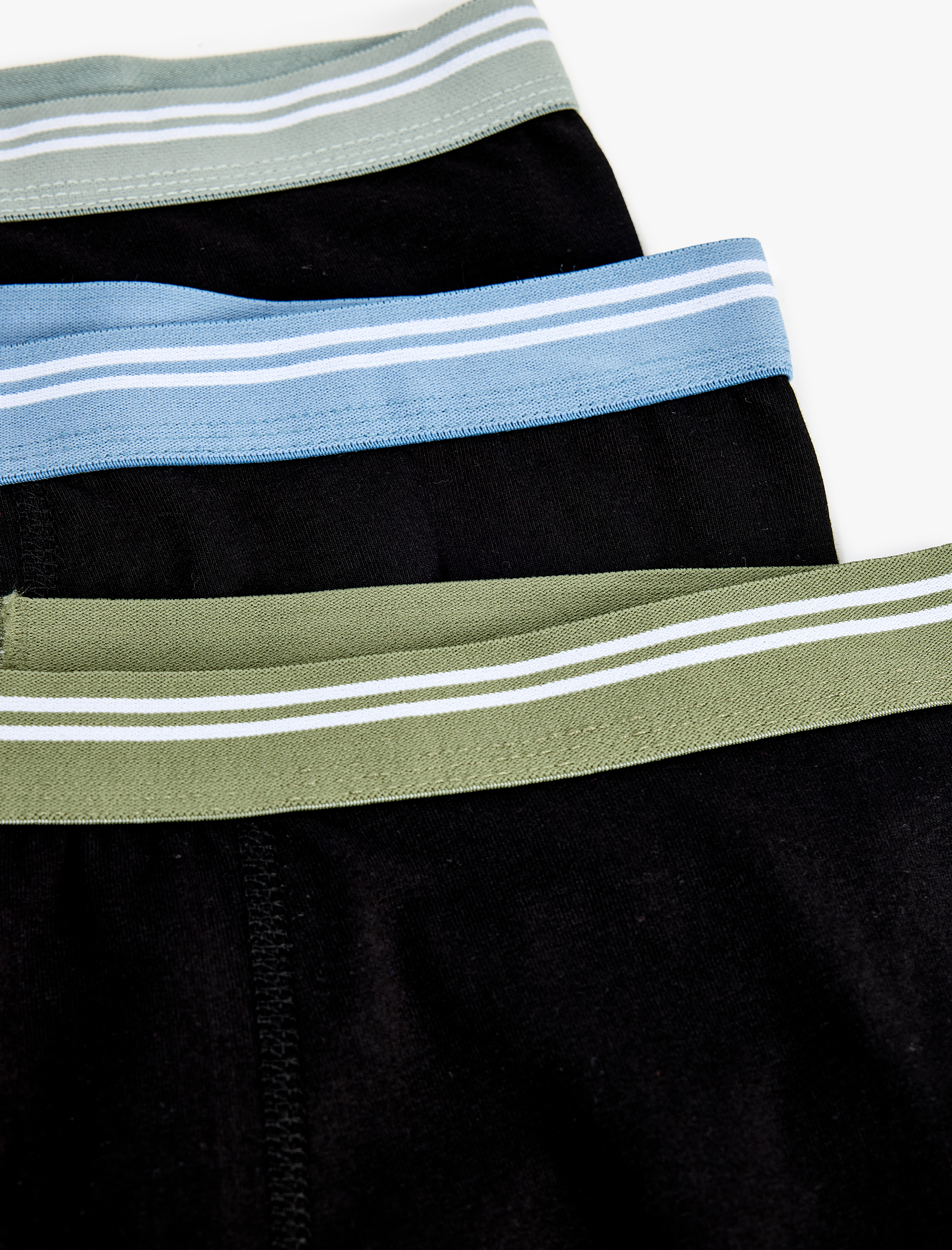   Pamuklu Bel Detaylı 3'lü Boxer Seti