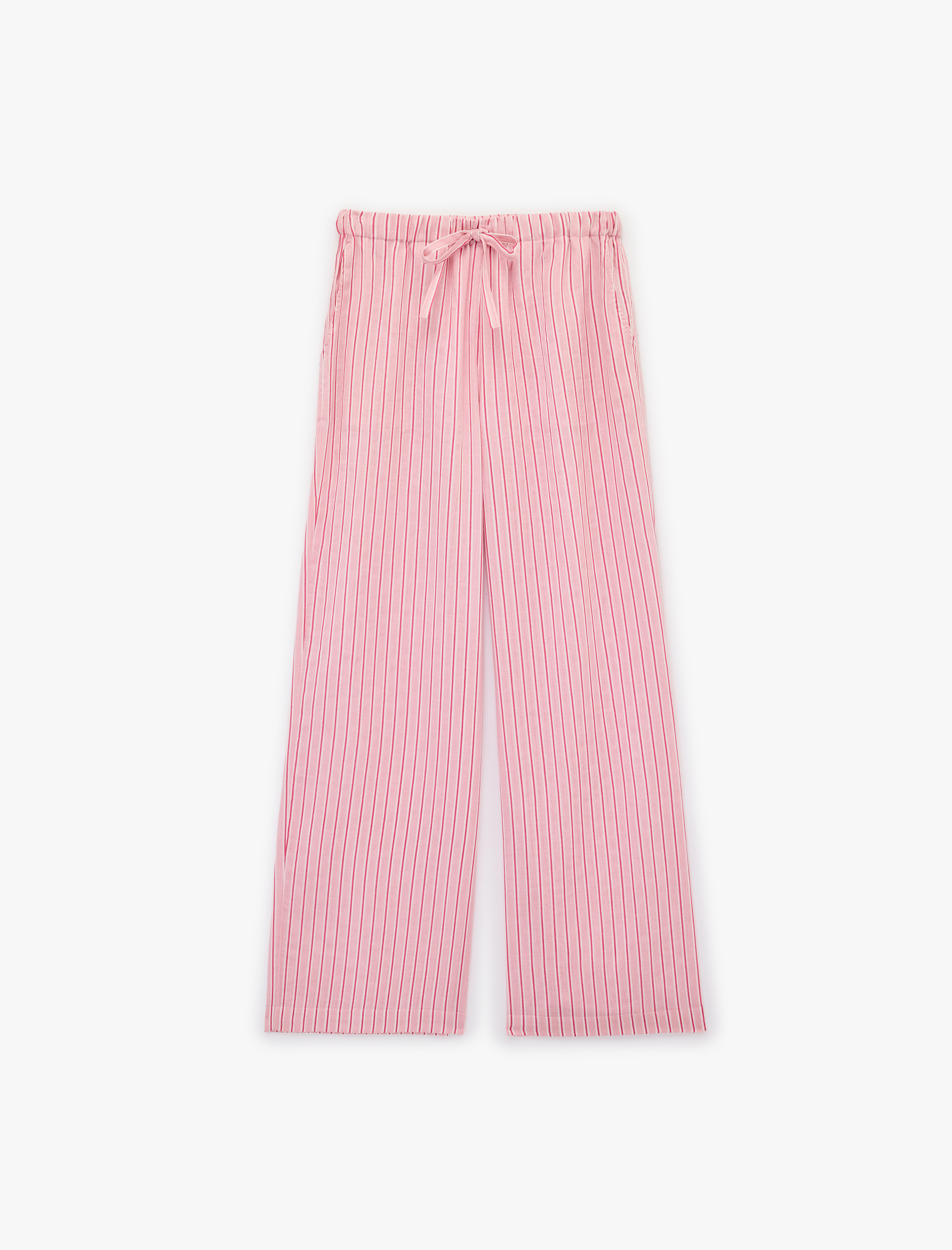   Pamuklu Rahat Kesim Çizgili Pijama Altı