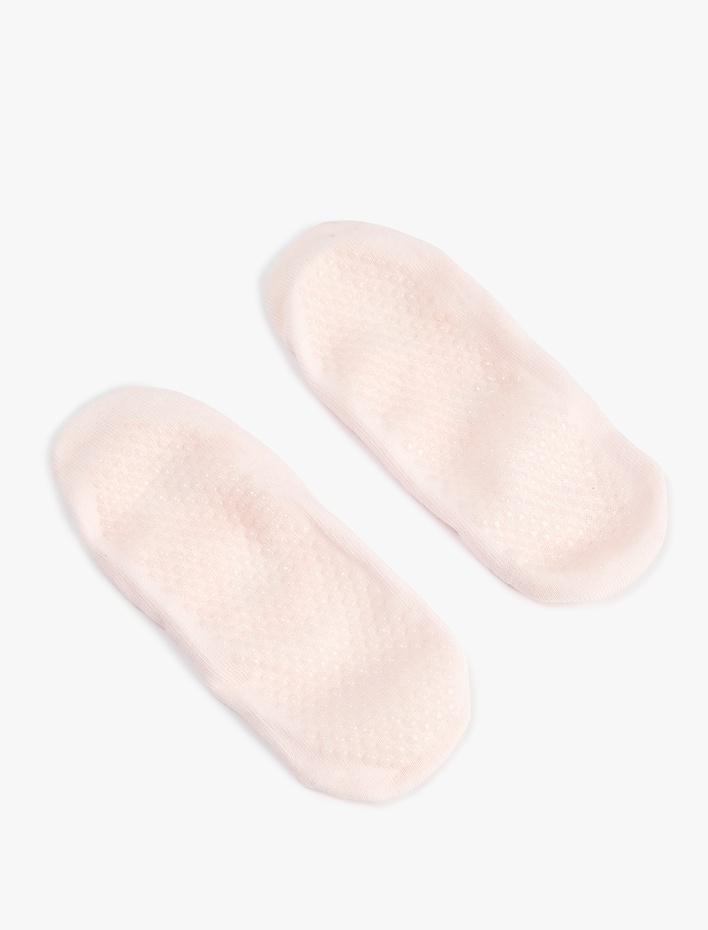 Kadın Pamuklu Lastik Detaylı Yoga Çorabı