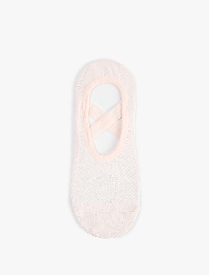 Kadın Pamuklu Lastik Detaylı Yoga Çorabı