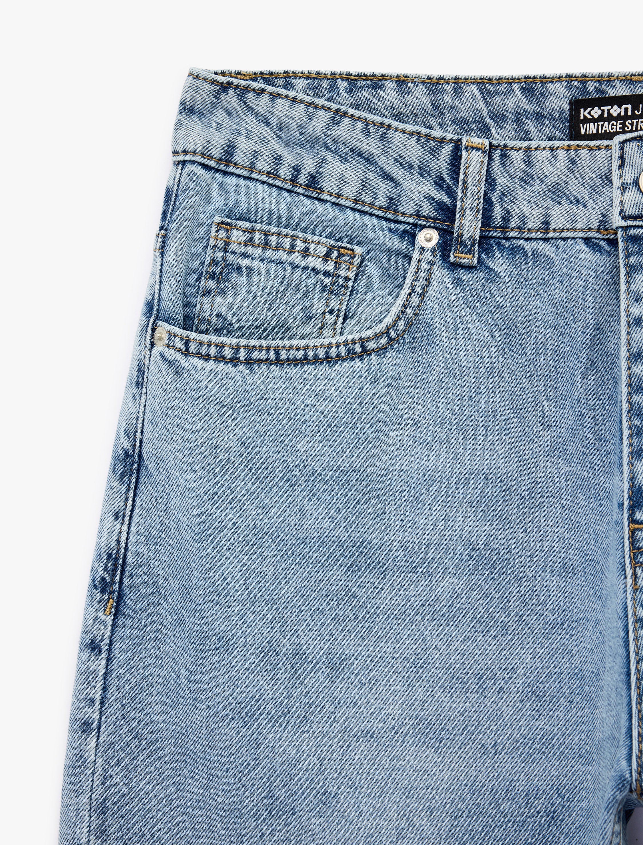   Pamuklu 5 Cepli Normal Bel Vintage Straight Fit Jean Pantolon