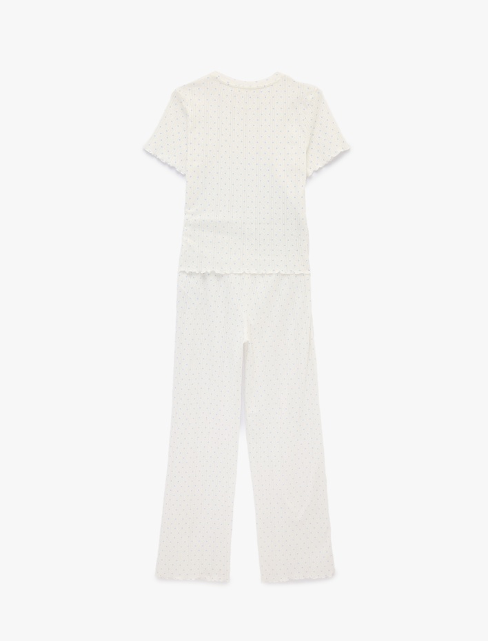  Kısa Kollu Rahat Kesim Pamuklu Pijama Takımı - 2'li Set