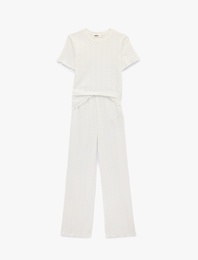 Kısa Kollu Rahat Kesim Pamuklu Pijama Takımı - 2'li Set