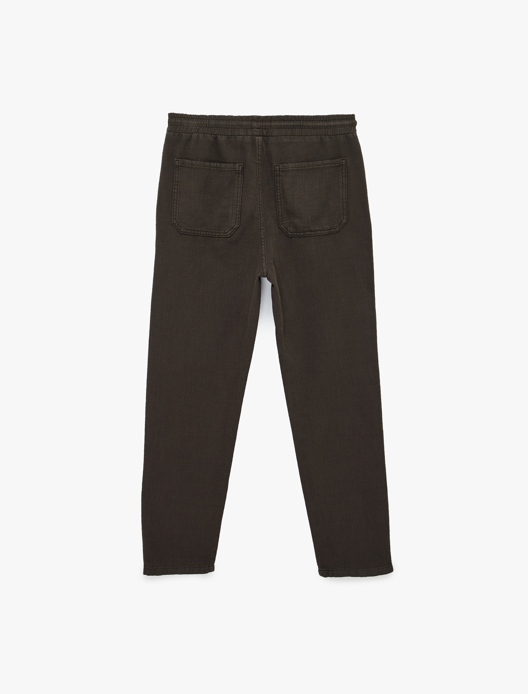   Regular Fit Pamuklu Cepli Beli Bağcıklı Pantolon