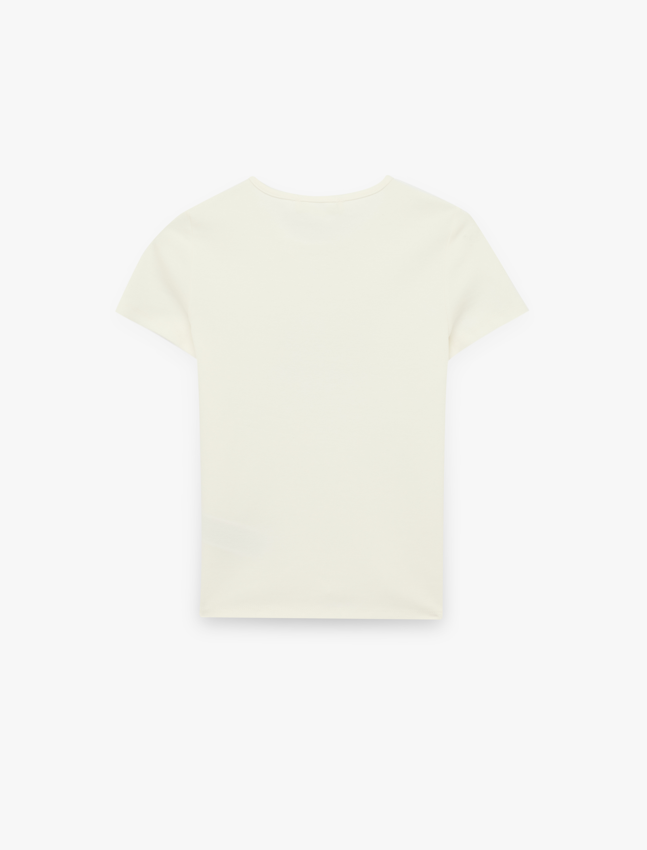   Pamuklu Kısa Kollu Bisiklet Yaka Baskılı Slim Fit Tişört