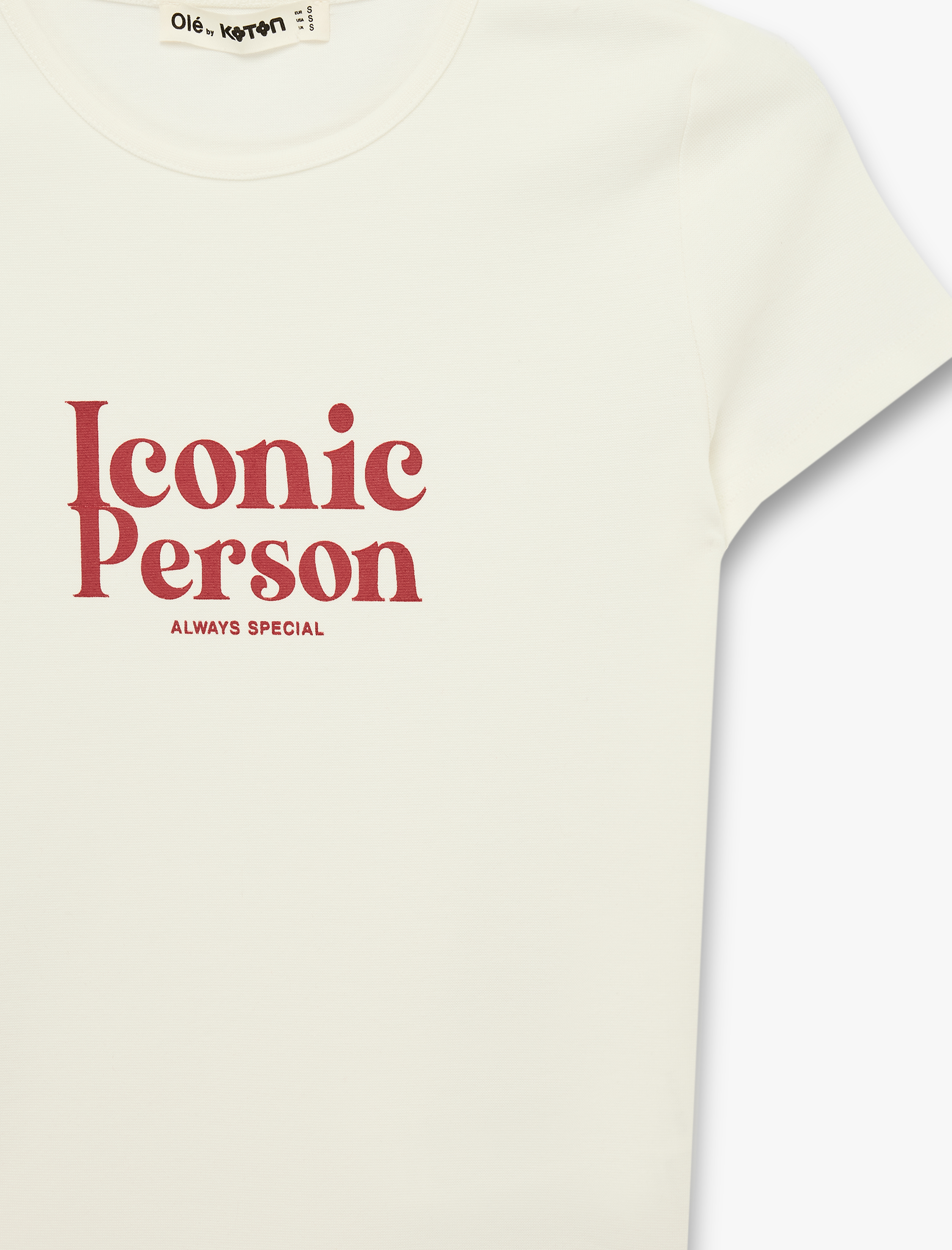   Pamuklu Kısa Kollu Bisiklet Yaka Baskılı Slim Fit Tişört