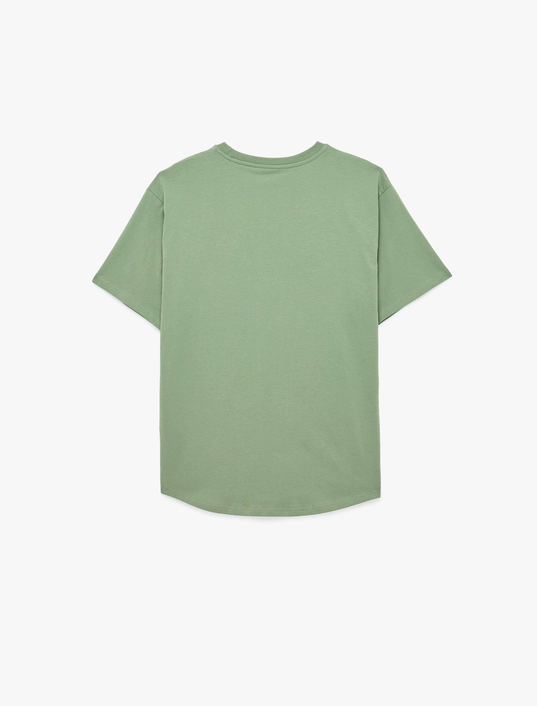   Kısa Kollu Bisiklet Yaka Rahat Kalıp Pamuklu Basic Spor Tişört