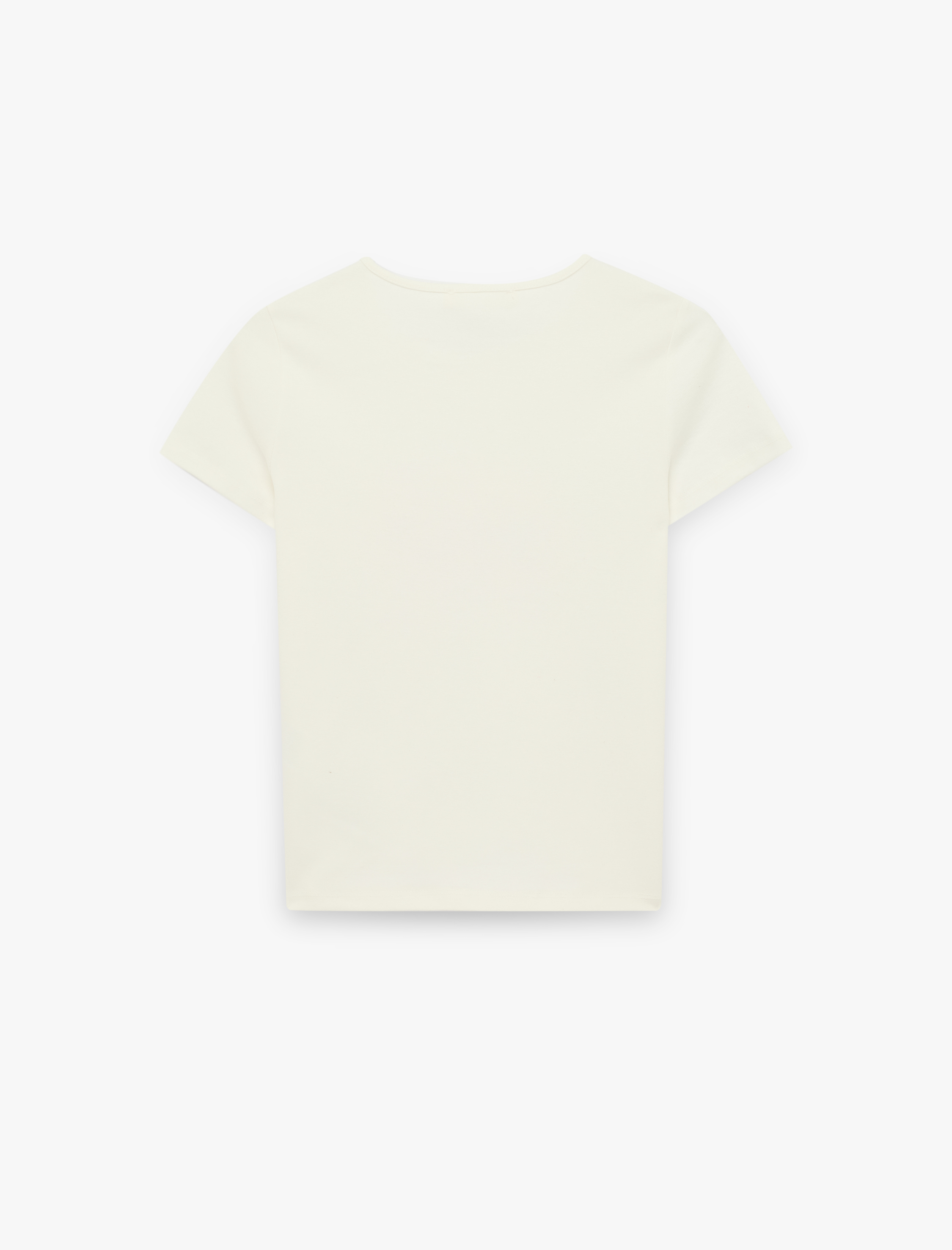   Hibiscus Baskılı Slim Fit Kısa Kollu Bisiklet Yaka Tişört