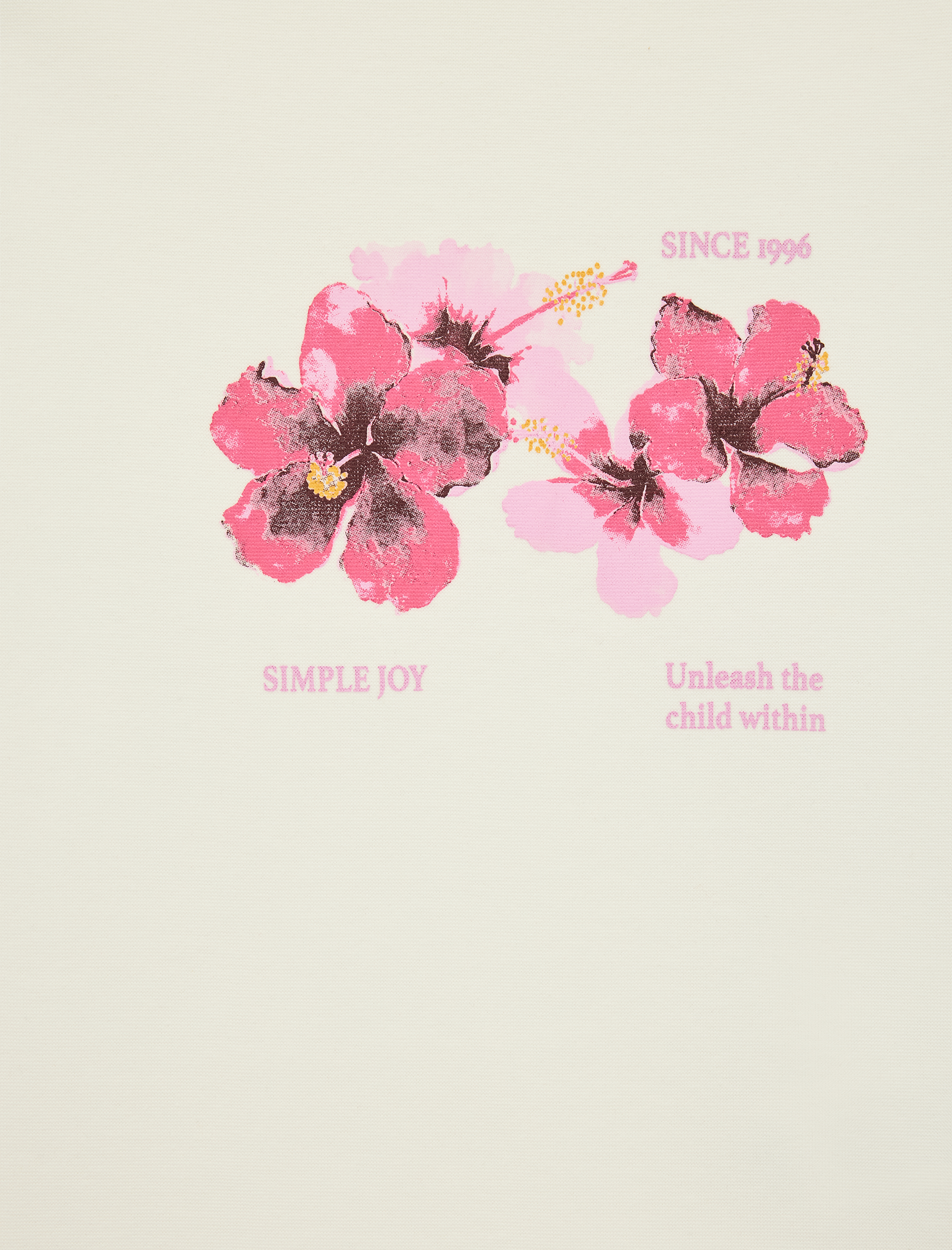   Hibiscus Baskılı Slim Fit Kısa Kollu Bisiklet Yaka Tişört