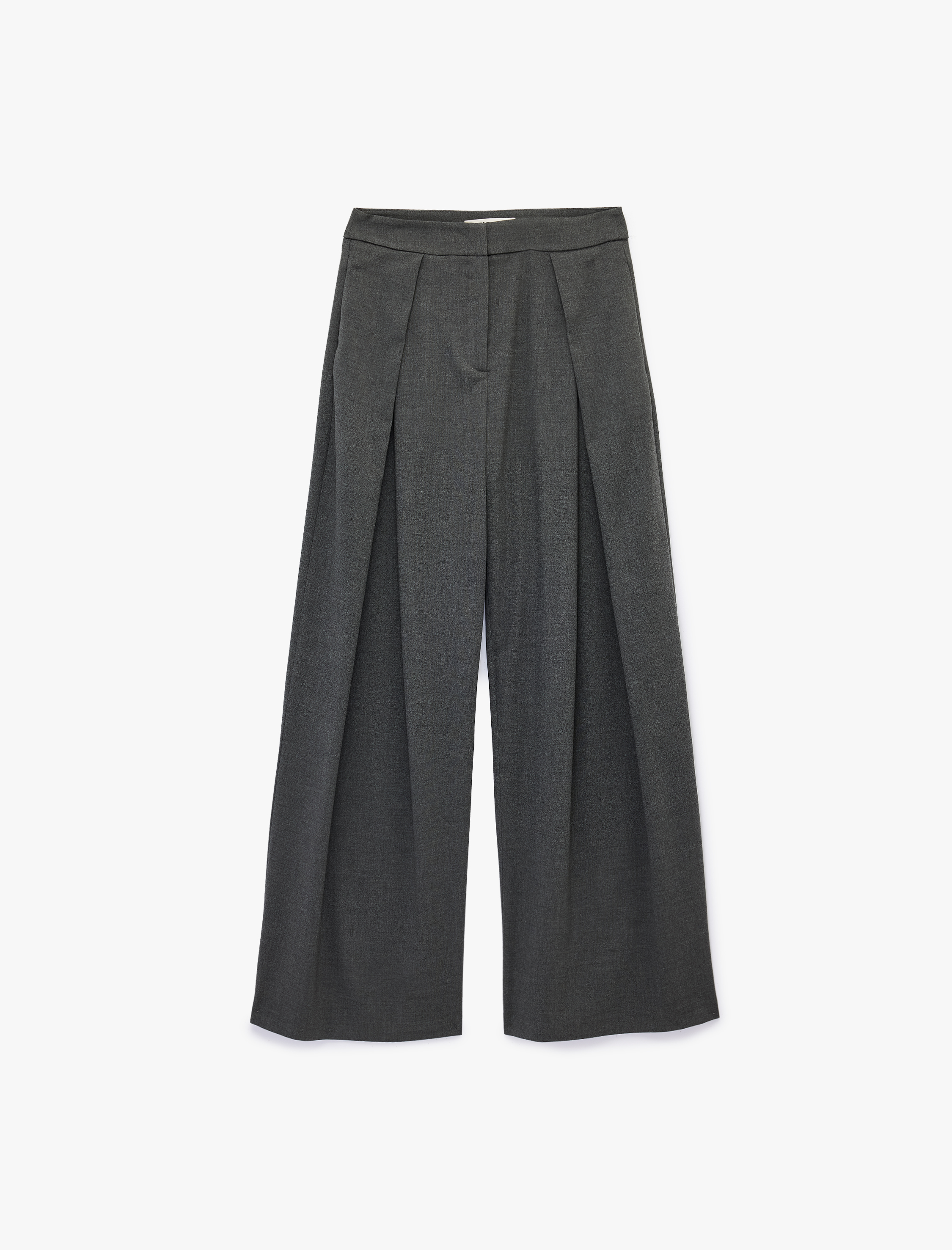   Cepli Pile Detaylı Geniş Paça Palazzo Pantolon