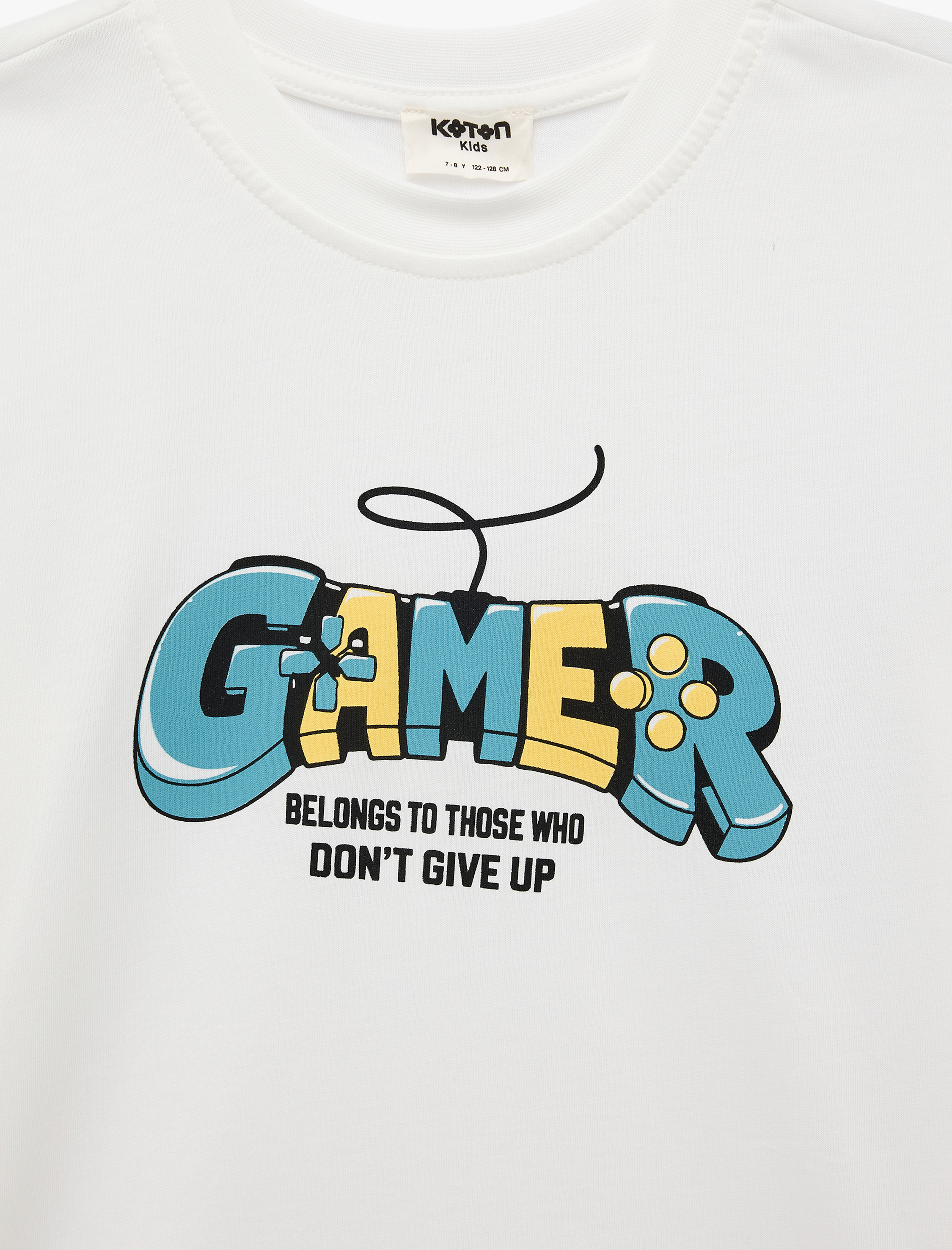  Erkek Çocuk Baskılı Kısa Kollu Bisiklet Yaka Pamuklu Tişört