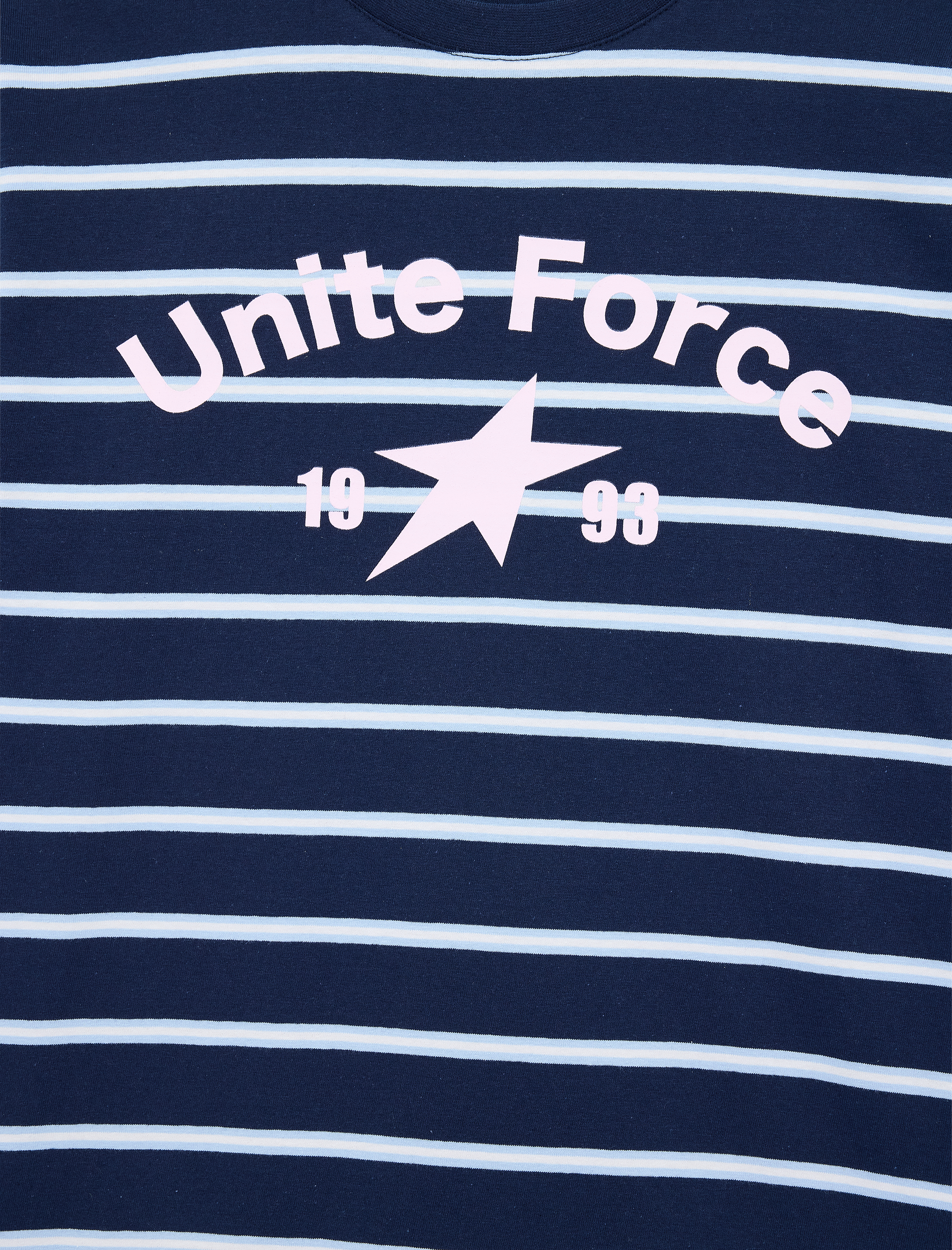   Rahat Kalıp Kısa Kollu Bisiklet Yaka Çizgili Pamuklu Tişört