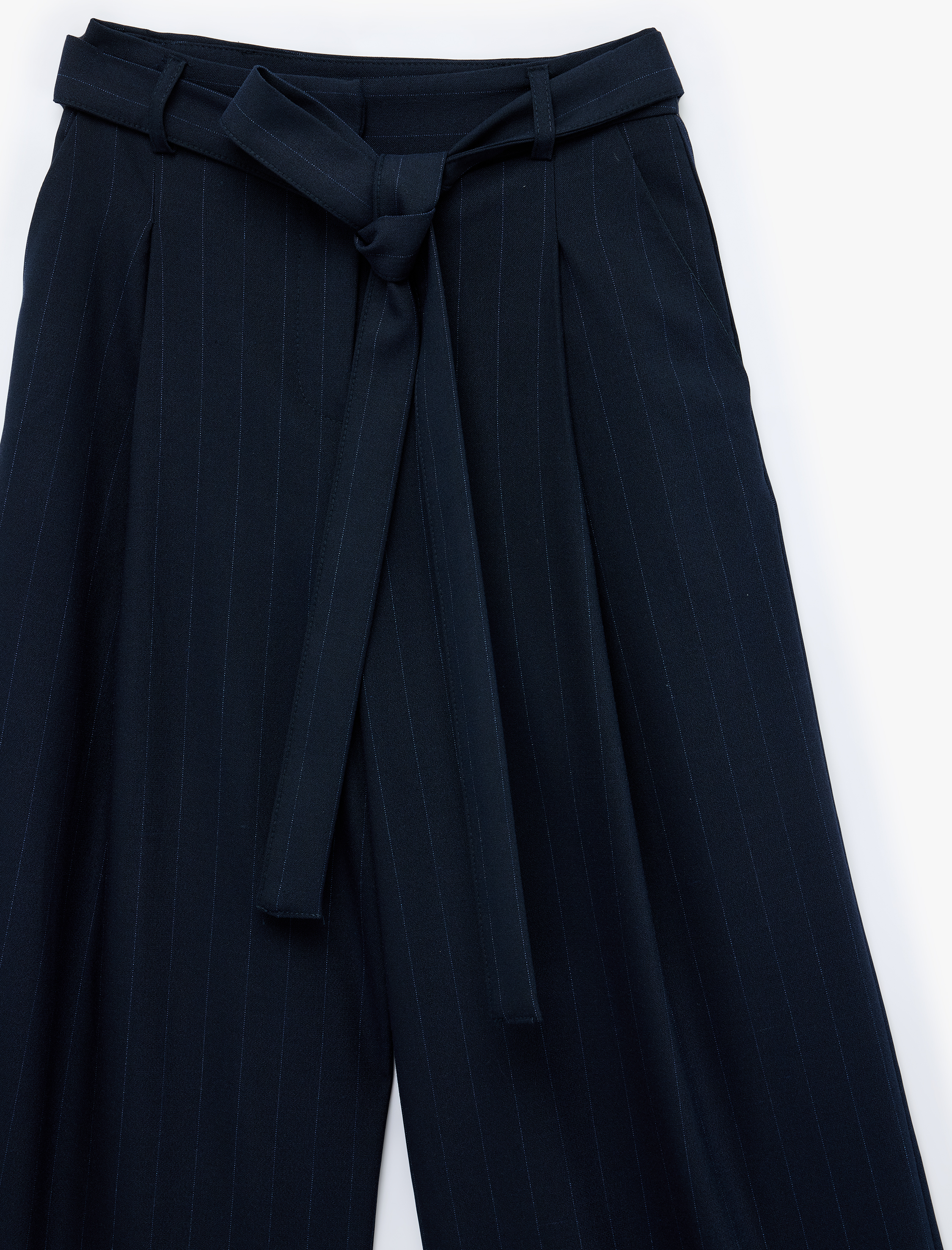   Kemerli Yüksek Bel Palazzo Pantolon