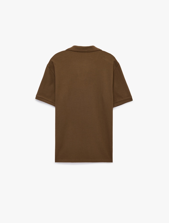  Regular Fit Kısa Kollu Pamuklu Polo Yaka Tişört