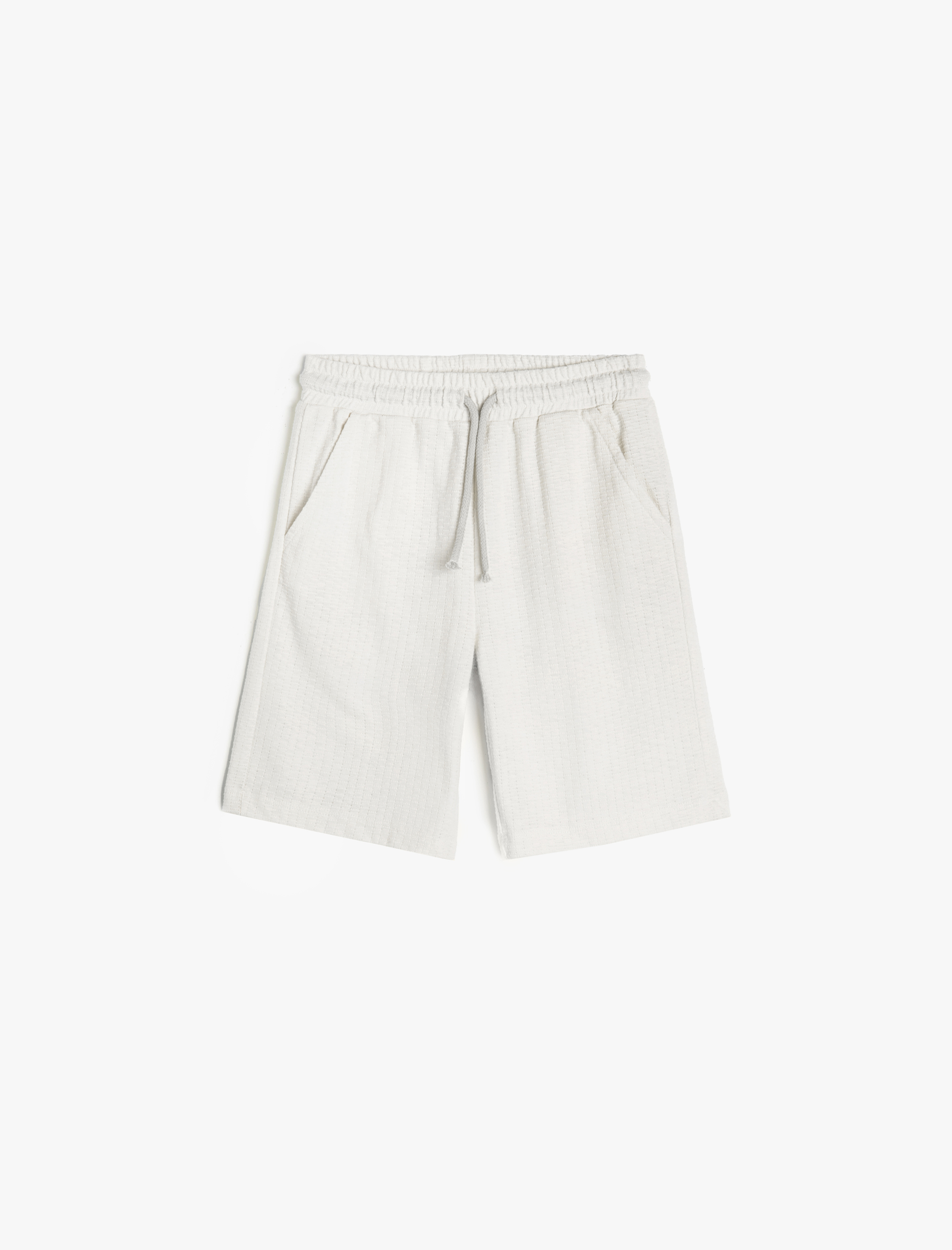  Erkek Çocuk Basic Şort Beli Bağlamalı Pamuk Karışımlı