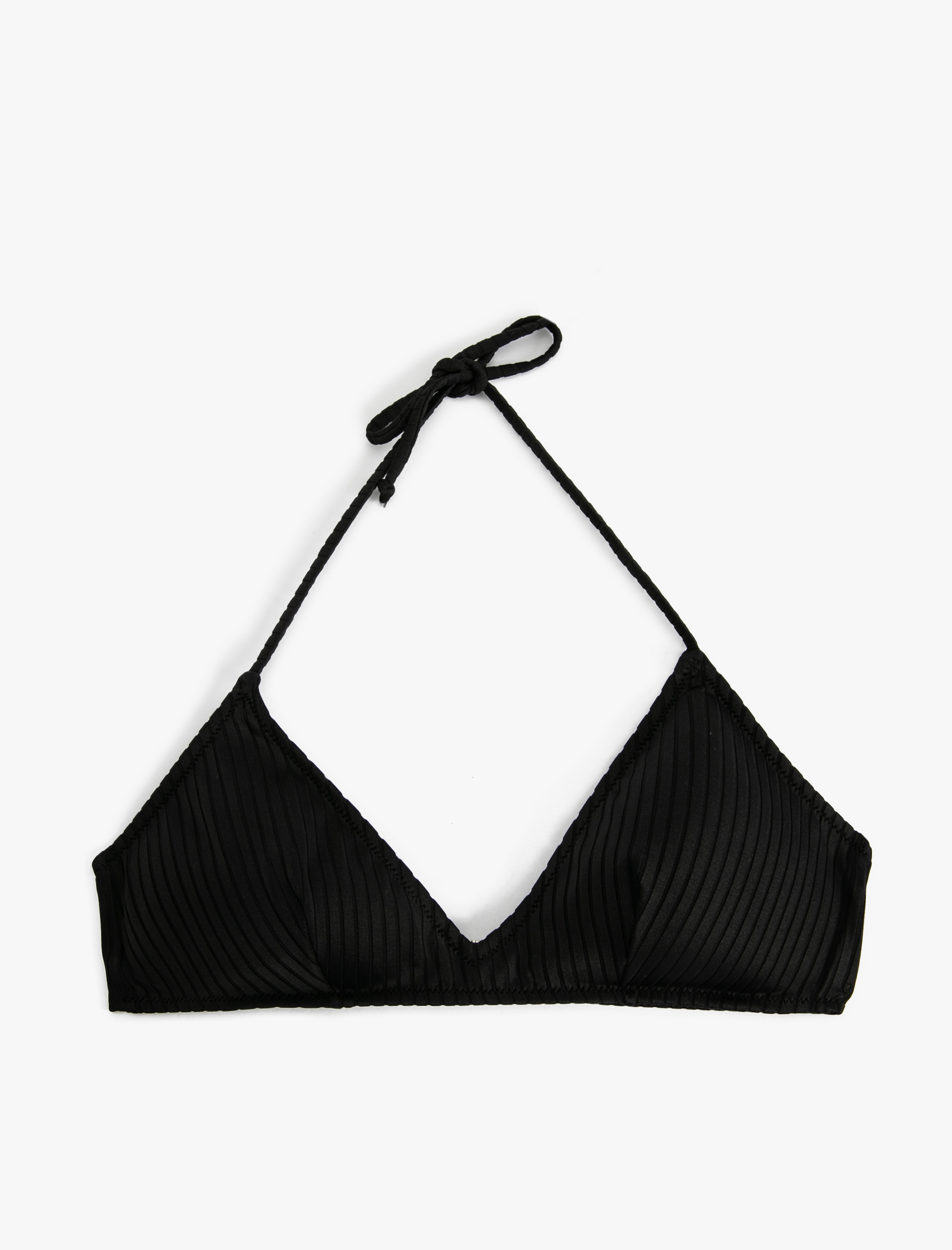   Bralet Bikini Üstü Boyundan Bağlamalı Arkası Metal Kapama Detaylı