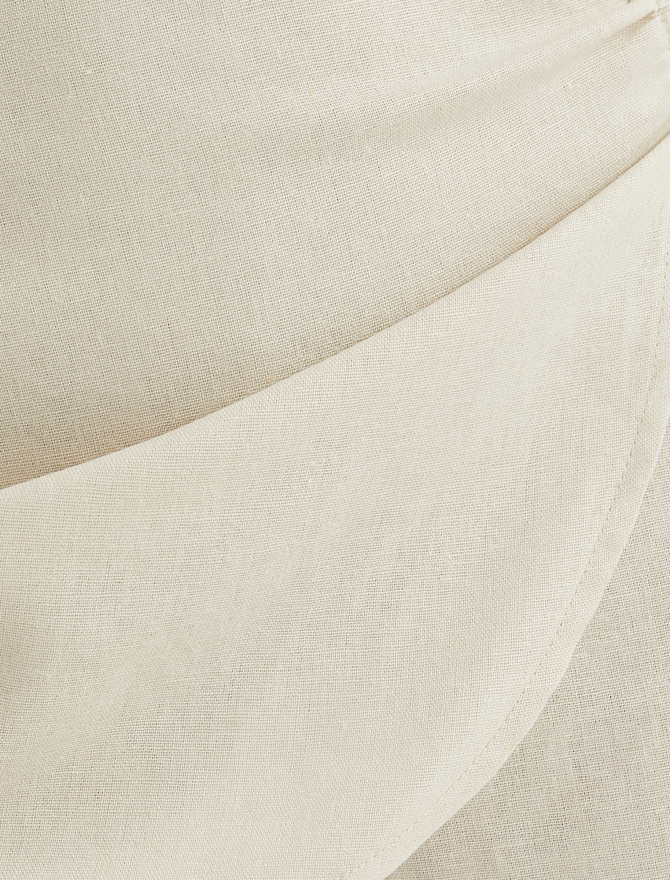   Koton X Şahika Ercümen - Mini Keten Şort Etek Kruvaze Bağlama Detaylı