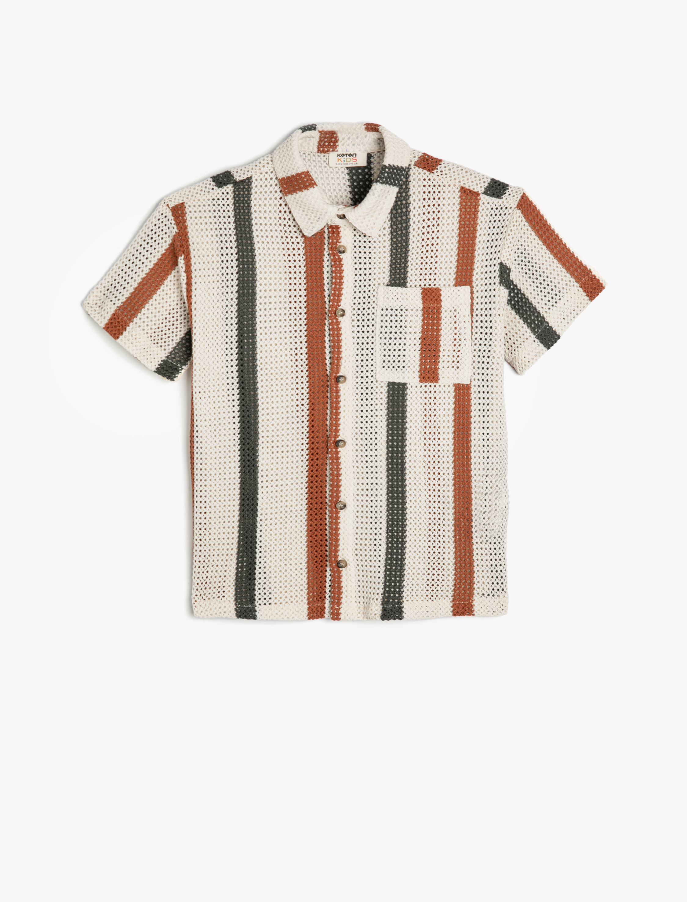  Erkek Çocuk Polo Yaka Tişört Ajurlu Kısa Kollu Pamuklu