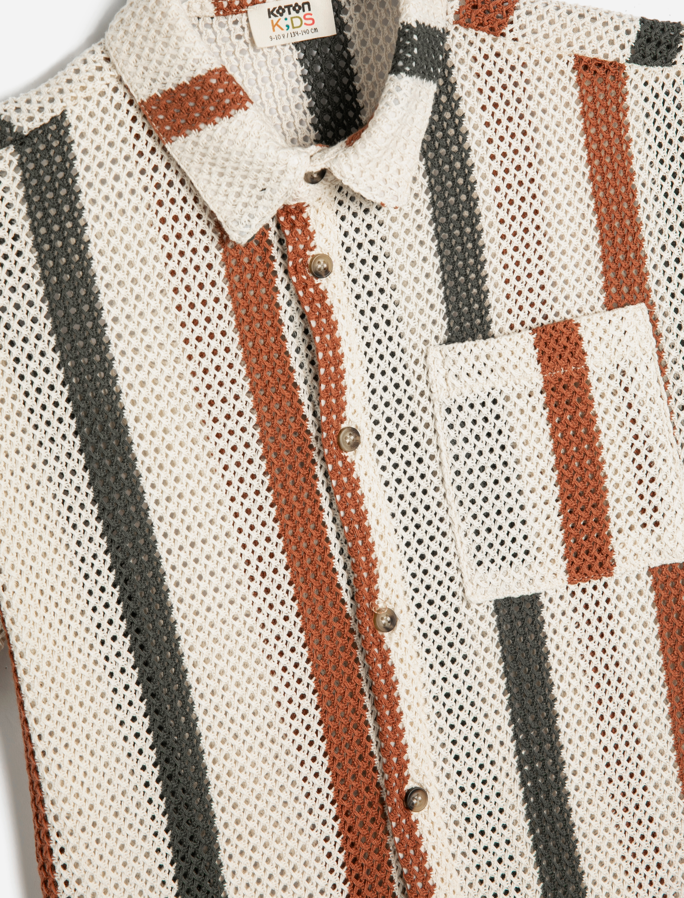  Erkek Çocuk Polo Yaka Tişört Ajurlu Kısa Kollu Pamuklu