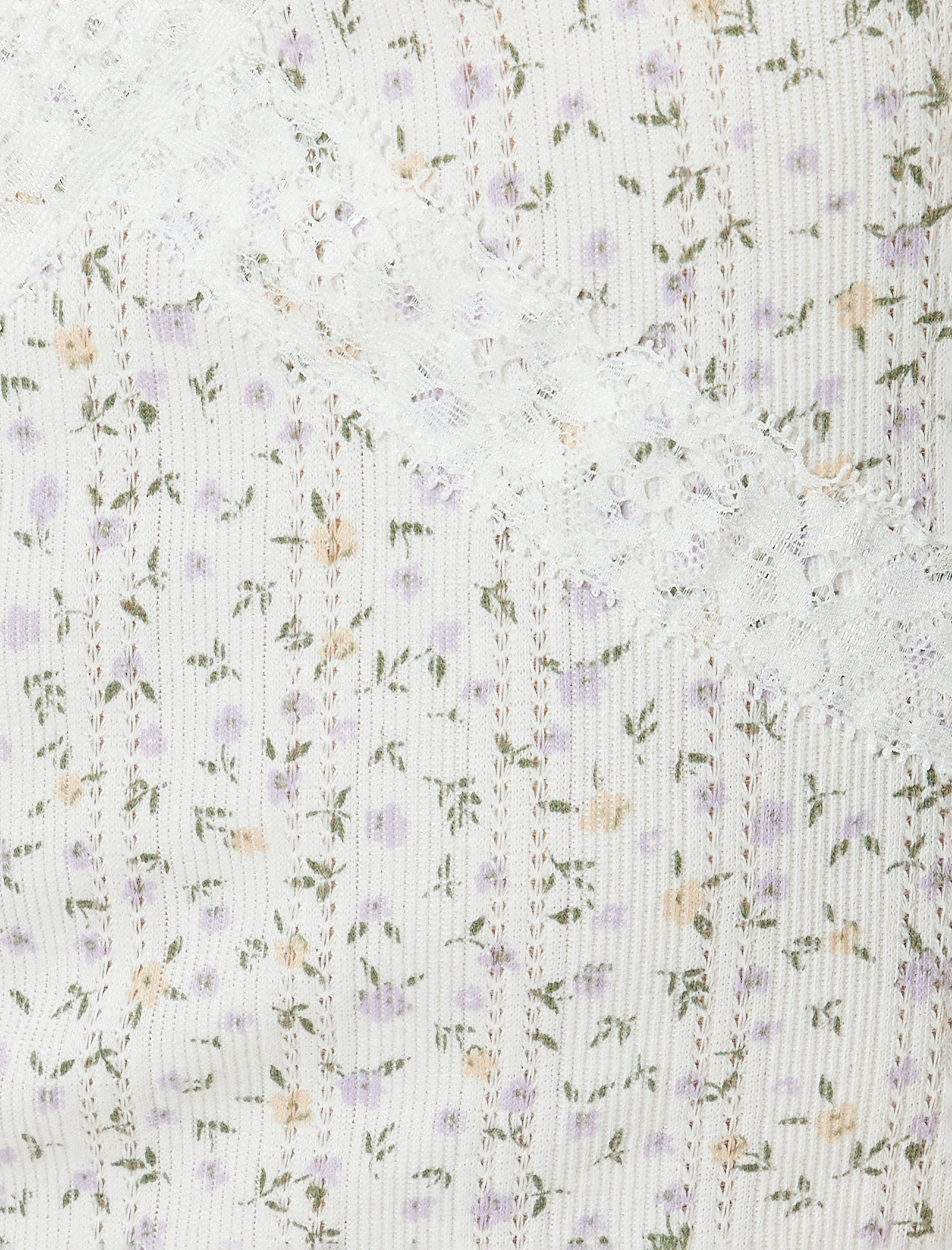   Askılı Atlet Çiçekli Dantelli Slim Fit