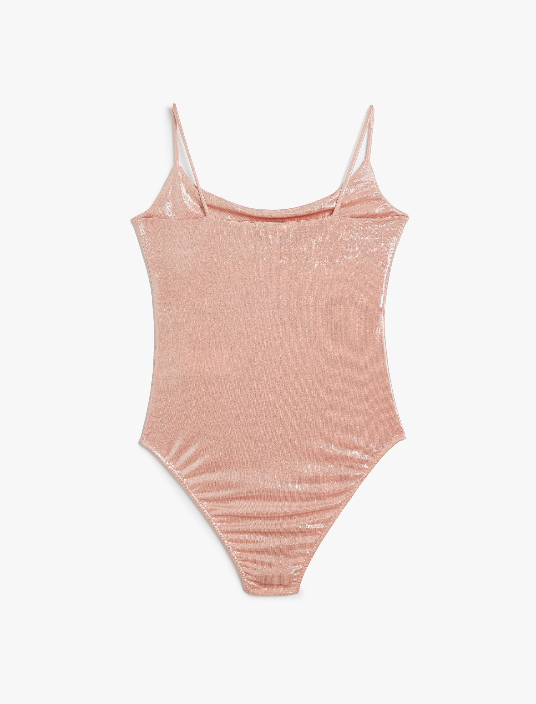   Abiye Bluz İp Askılı Çıtçıtlı Slim Fit Bisiklet Yaka