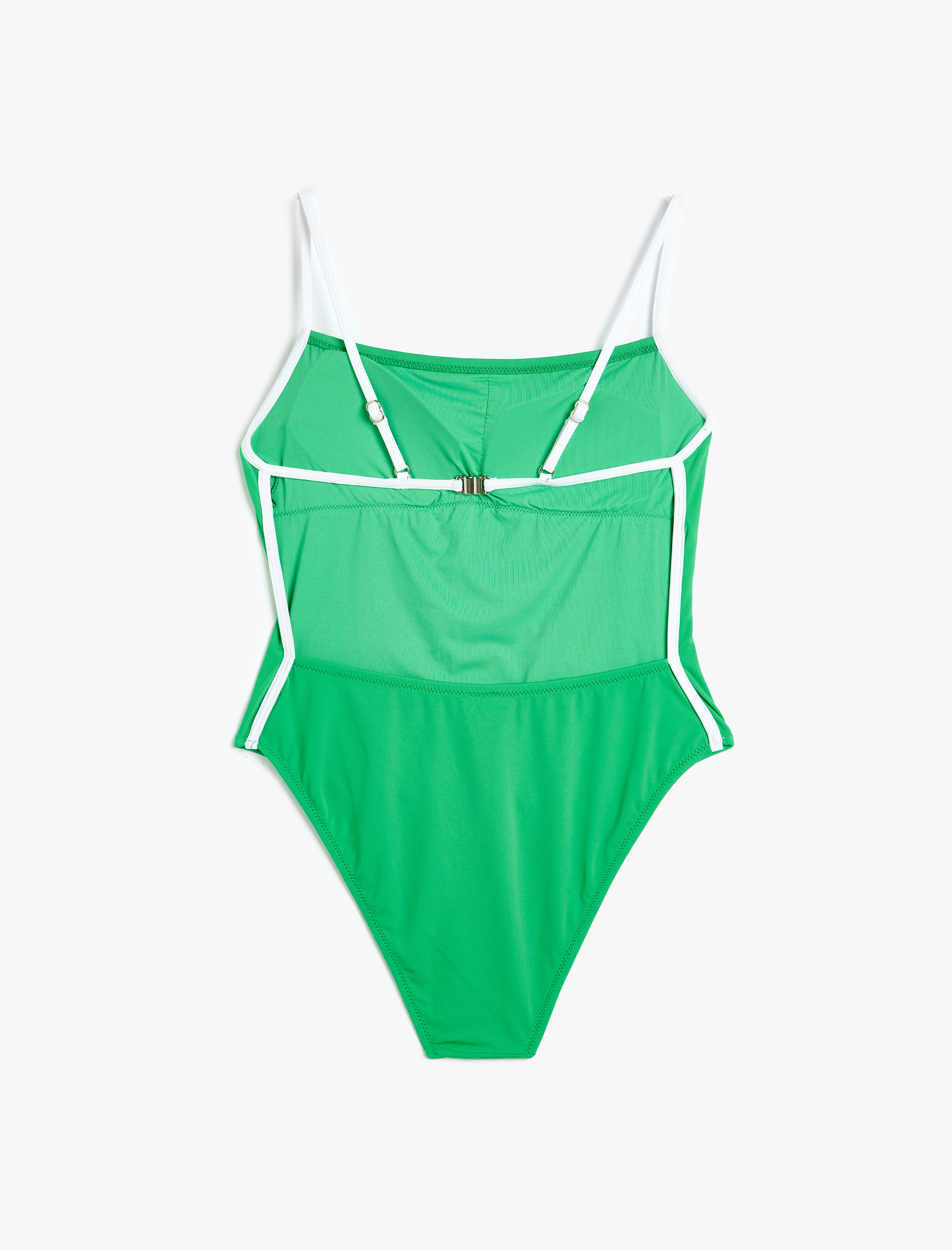   Renk Kontrastlı Yüzücü Mayo İnce Askılı