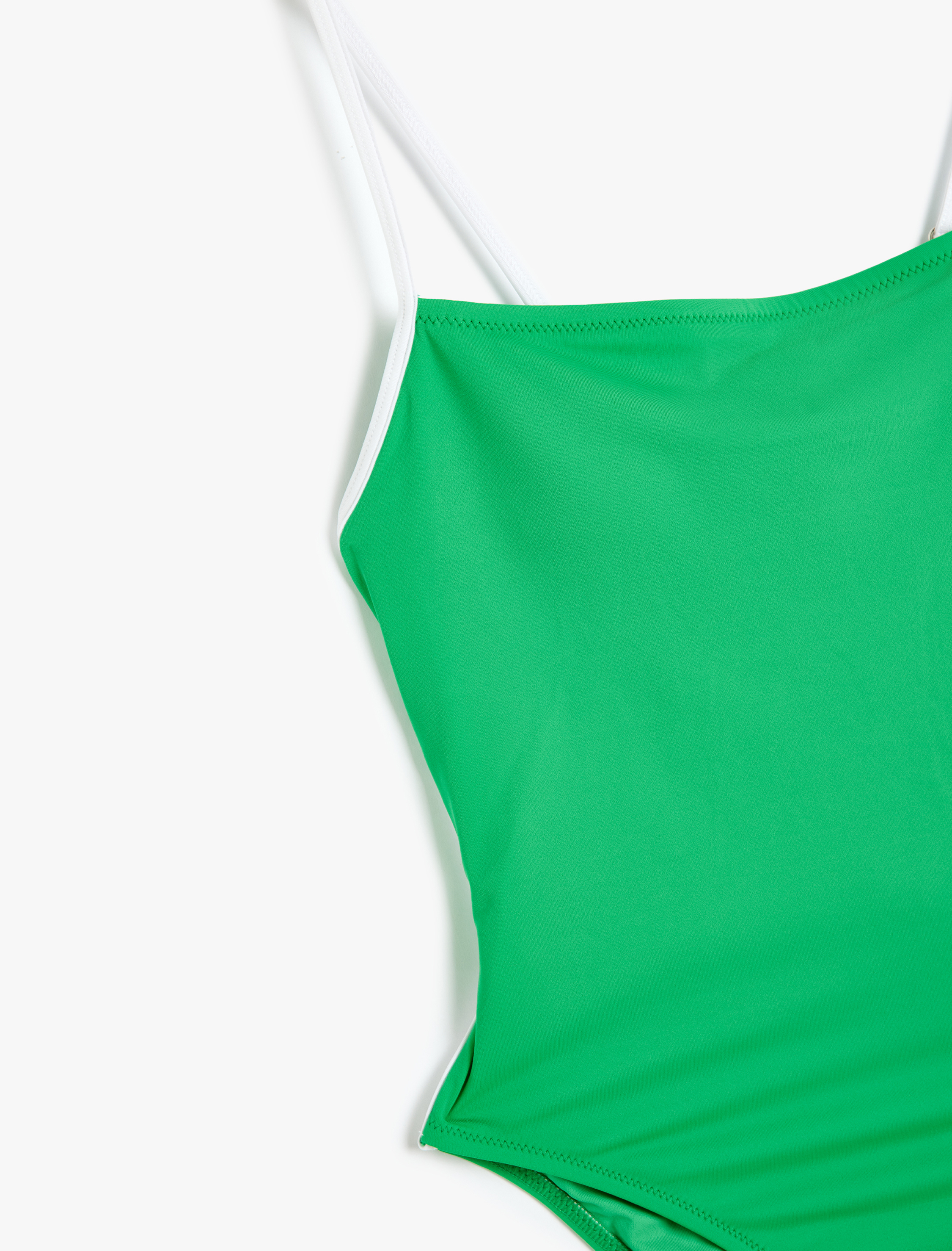   Renk Kontrastlı Yüzücü Mayo İnce Askılı