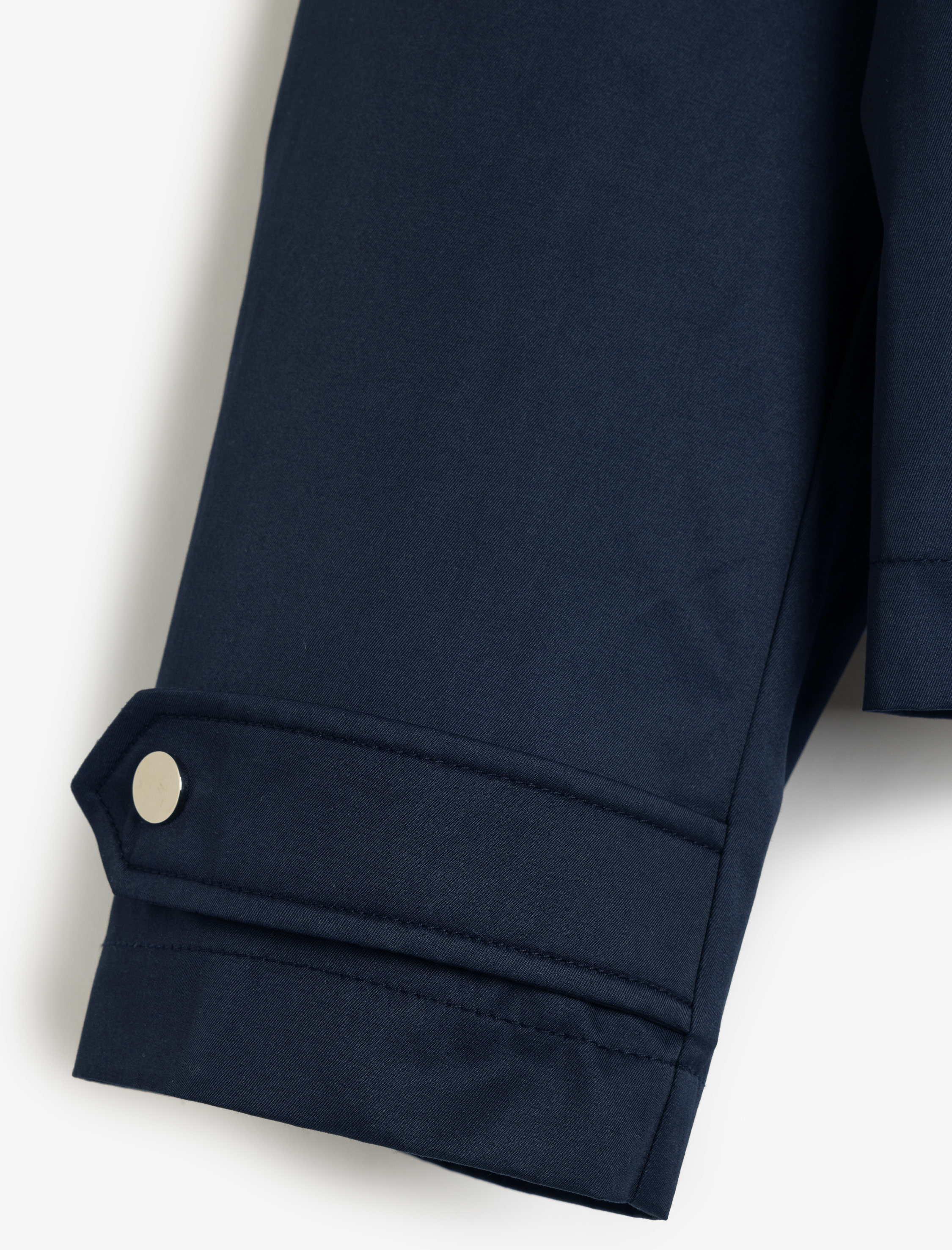   Kapaklı Cep Detaylı Fermuarlı Gabardin Mevsimlik Ceket