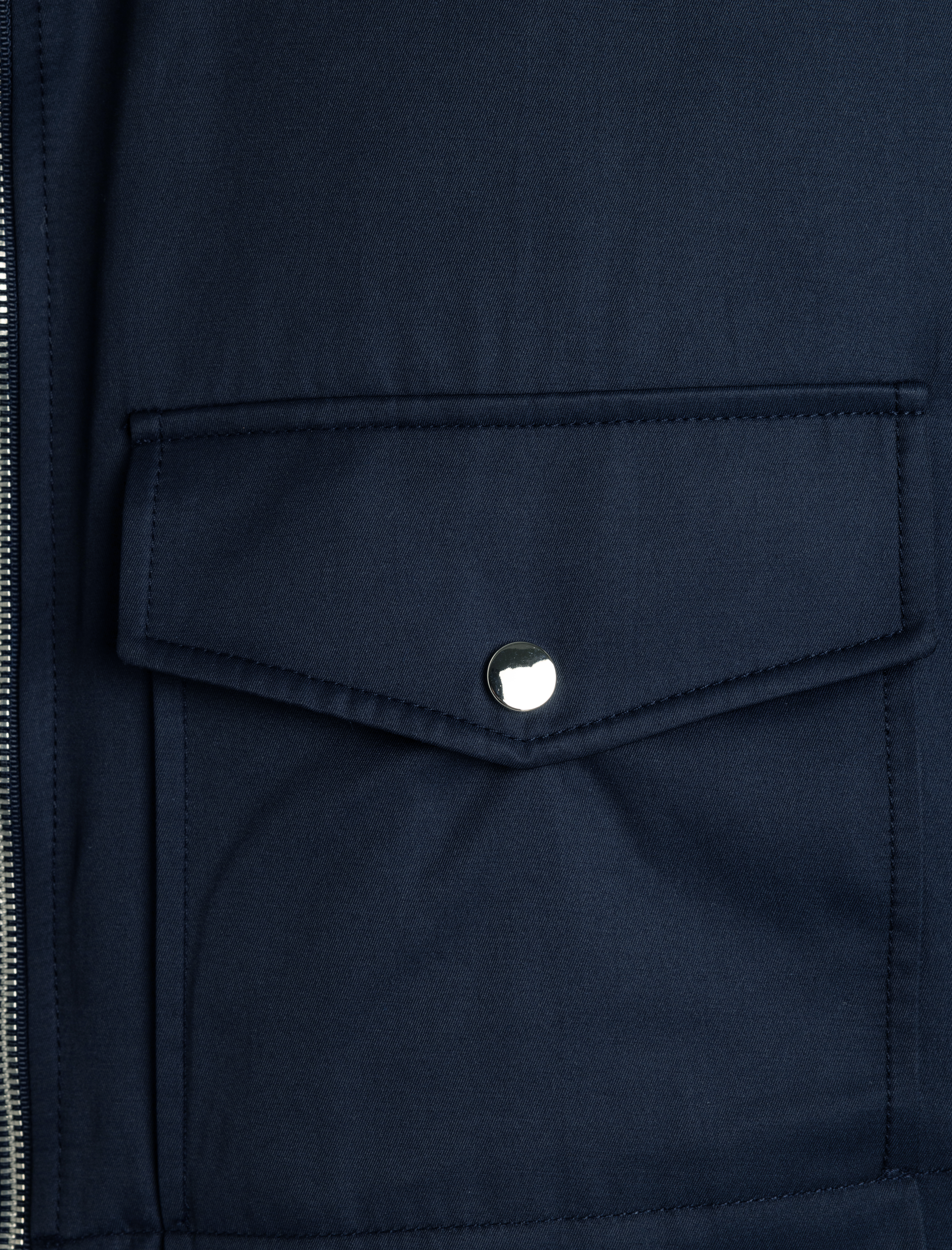   Kapaklı Cep Detaylı Fermuarlı Gabardin Mevsimlik Ceket