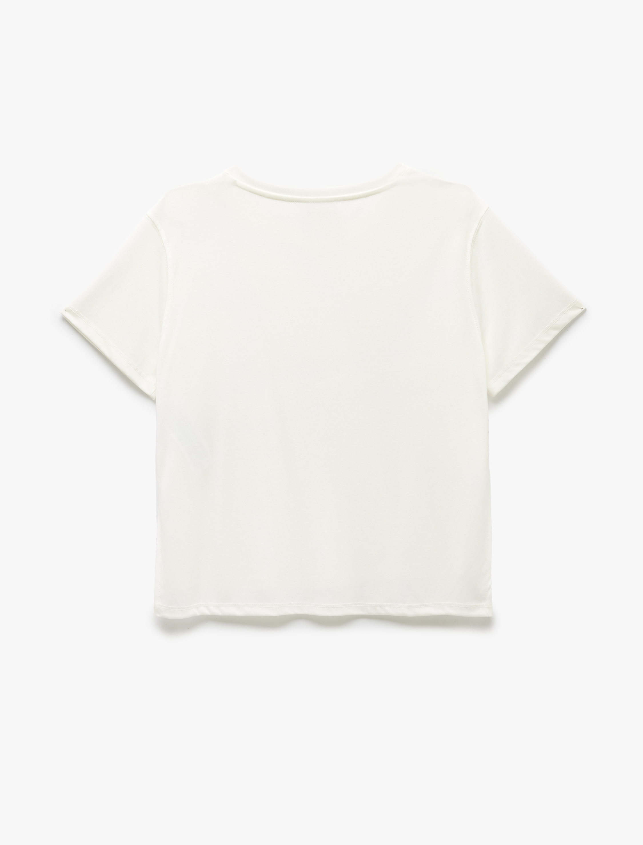   Modal Karışım Kısa Kollu Bisiklet Yaka Basic Spor Tişört