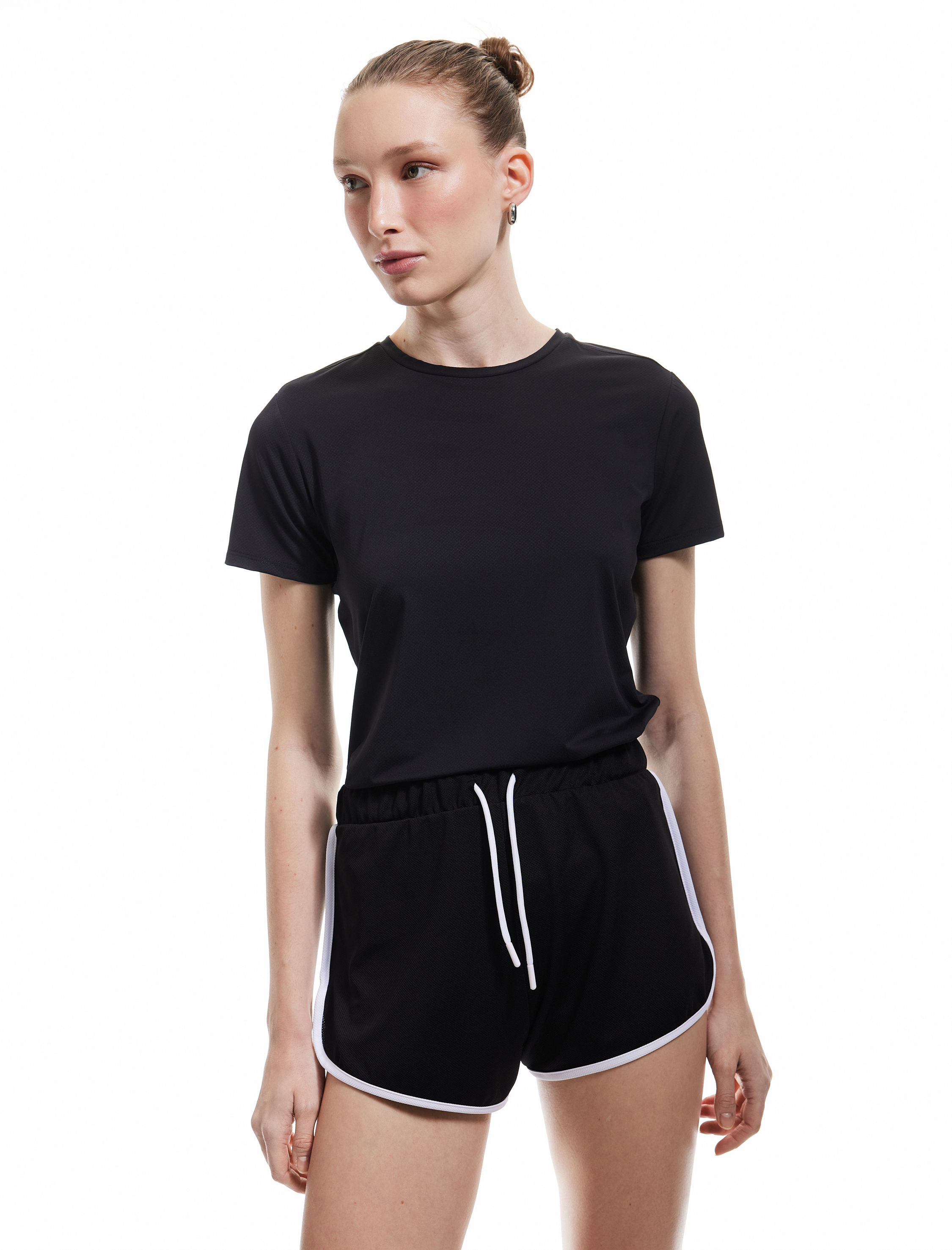   Bisiklet Yaka Kısa Kollu Slim Fit Spor Tişört