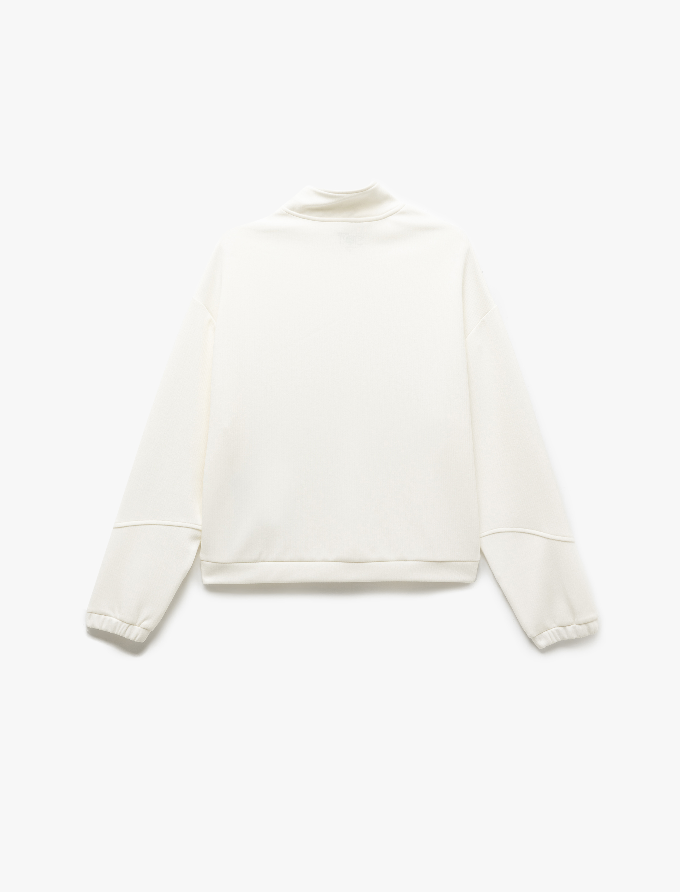   Yarım Fermuarlı Cep Detaylı Modal Karışımlı Spor Sweatshirt