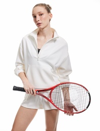 Yarım Fermuarlı Cep Detaylı Modal Karışımlı Spor Sweatshirt