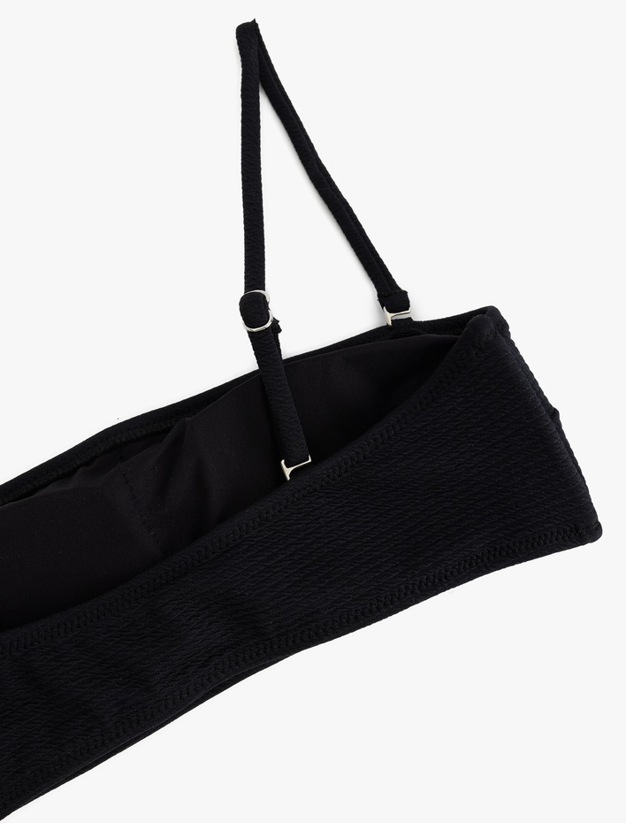  Hafif Dolgulu Straplez Bikini Üstü