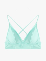 Bağlama Detaylı Arkası Çapraz Askılı Bralet Bikini Üstü