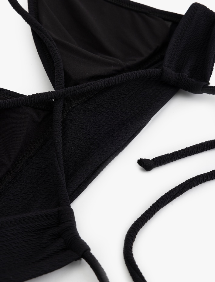  Arkası Çapraz Askılı Bağlama Detaylı Bralet Bikini Üstü