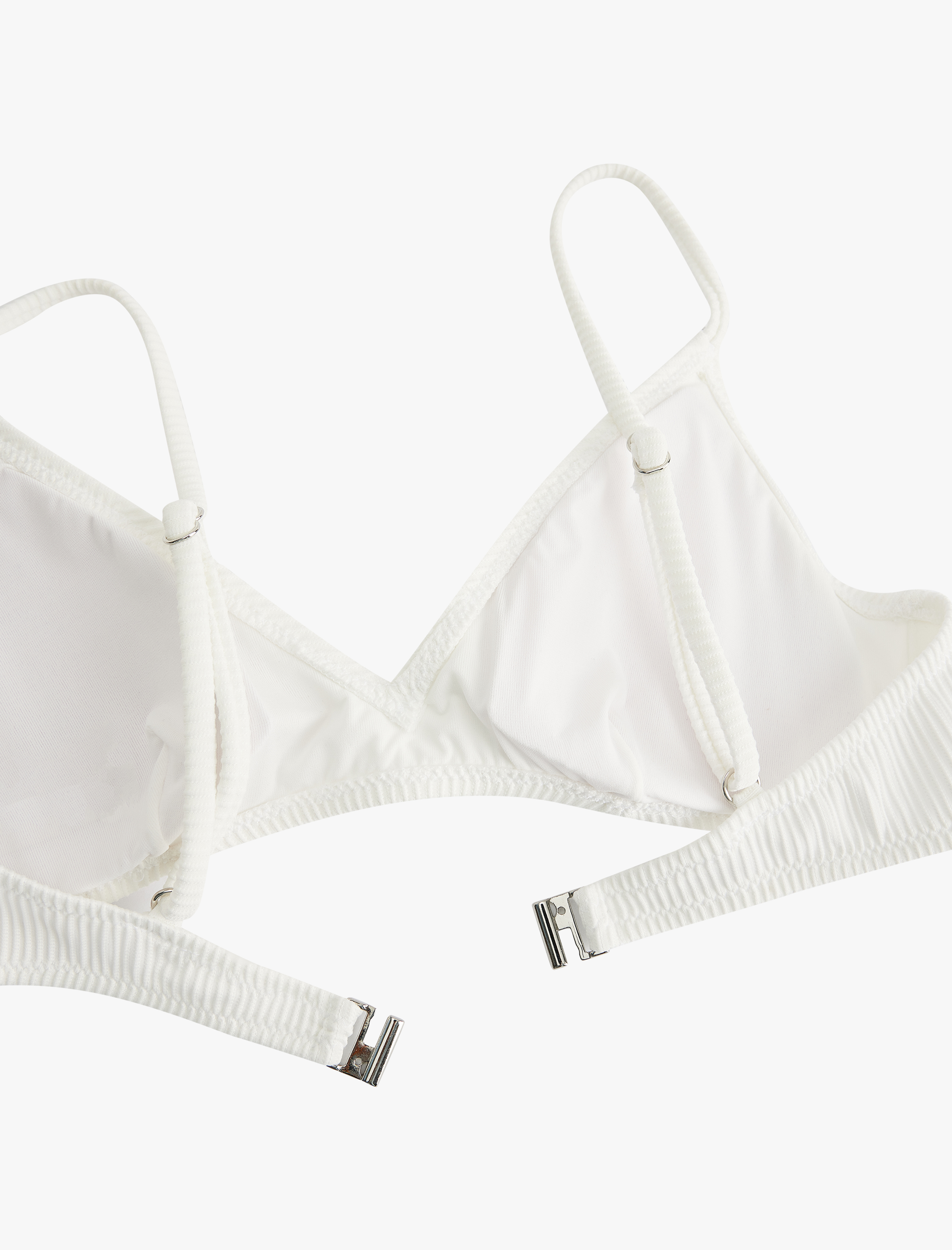   Dokulu Fitilli Bralet Bikini Üstü